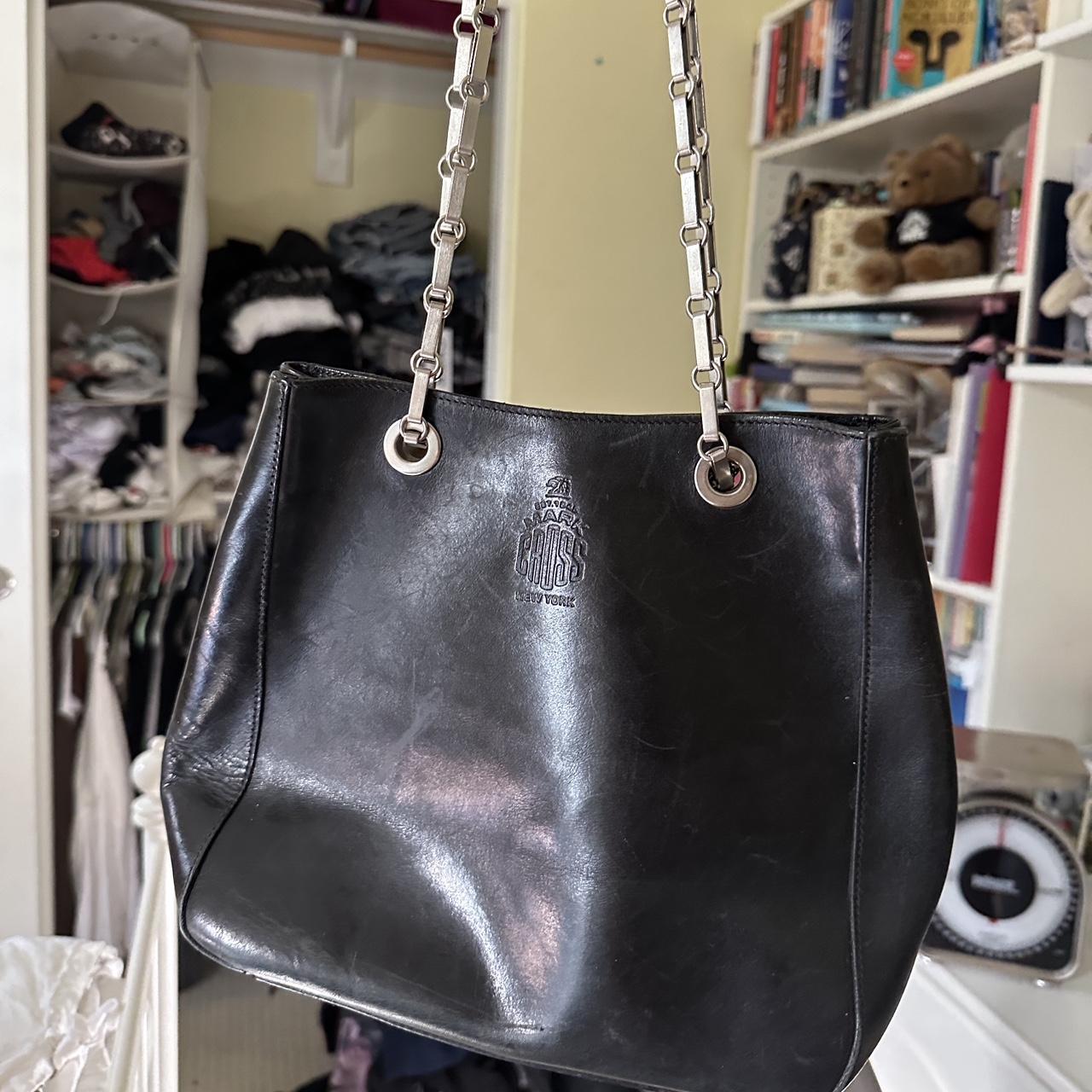 Absolutely gorgeous vintage mark cross black leather... - Depop