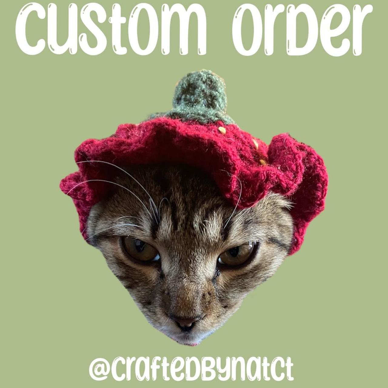 strawberry cat hat shipping 4.45 free US shipping... Depop
