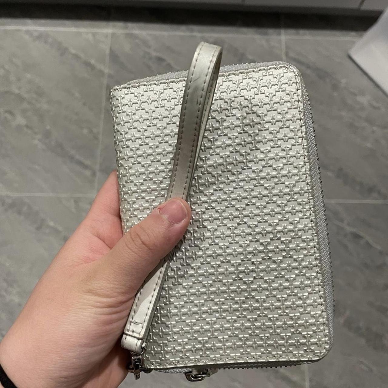 Tory Burch | Bags | Tory Burch Silver Metallic Mini Robinson  Crossbodyclutch | Poshmark