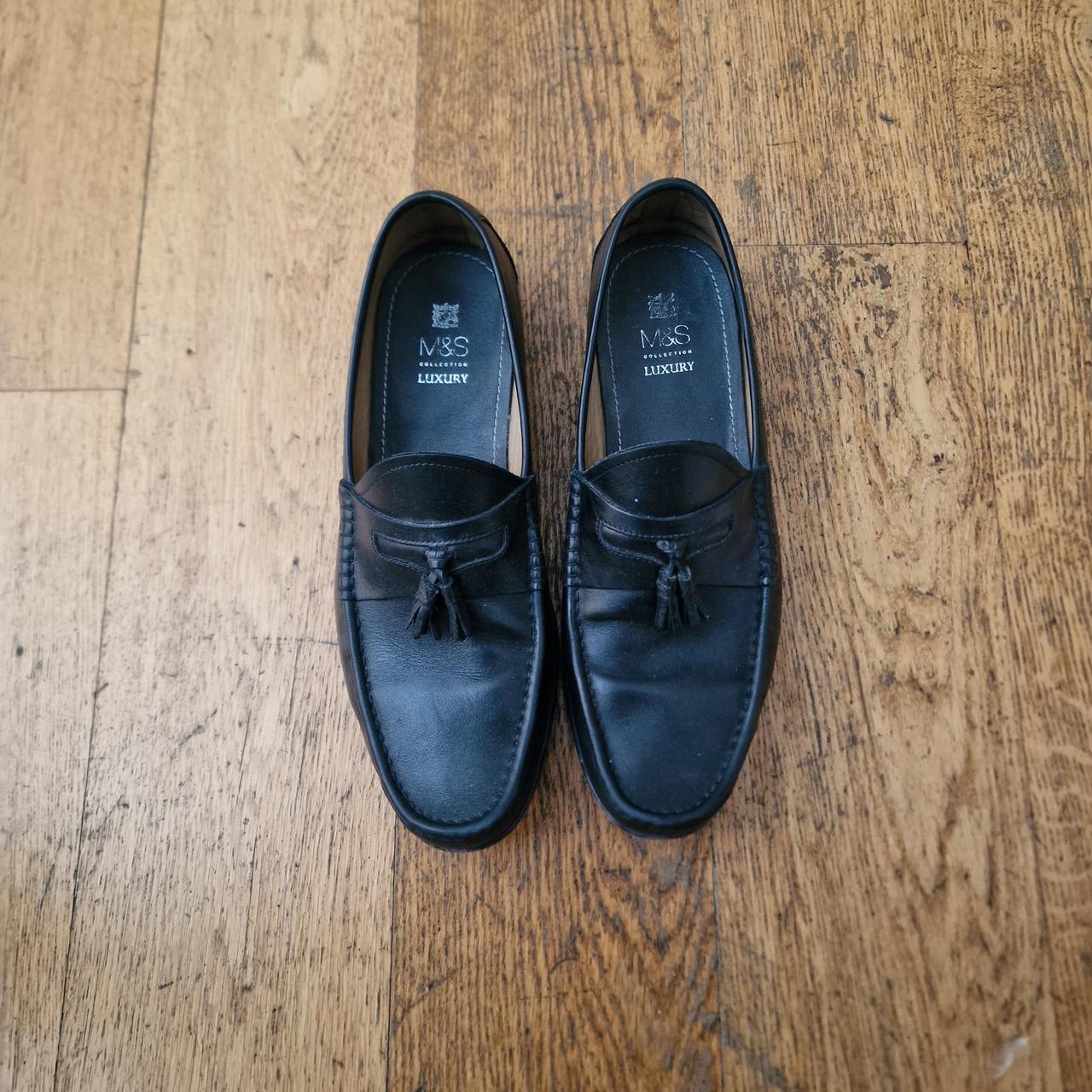 Marks & Spencer Luxury Collection black leather... - Depop