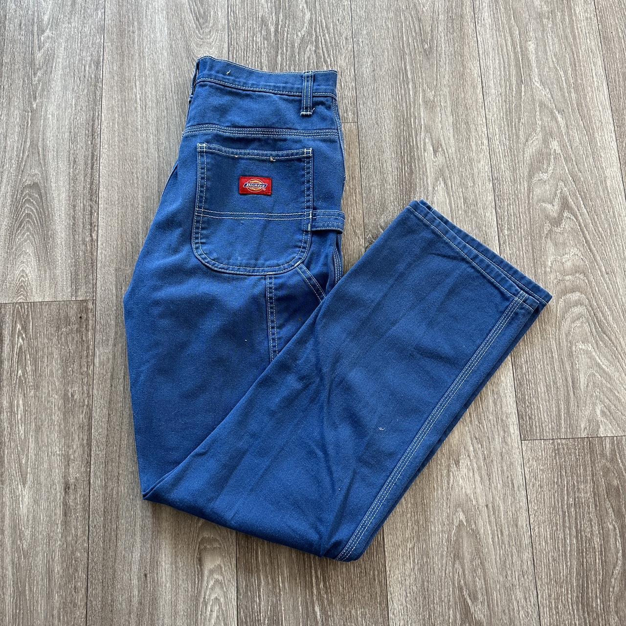 blue dickies carpenter pants, size 1/25. they have a... Depop
