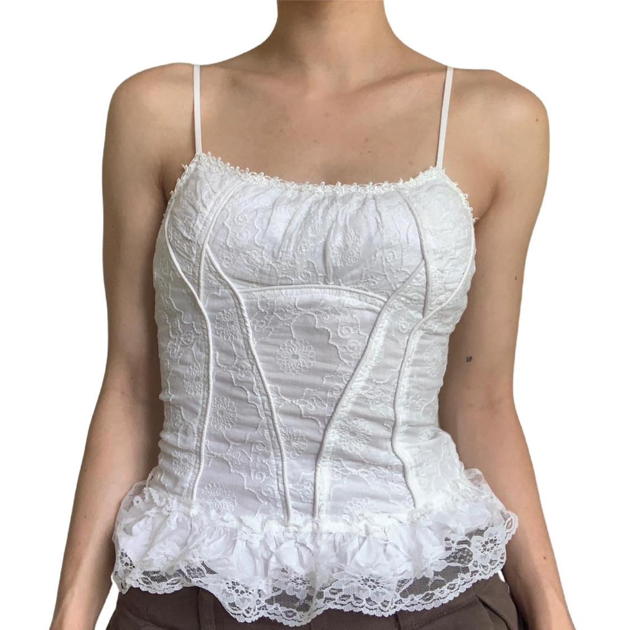broderie anglaise corset top