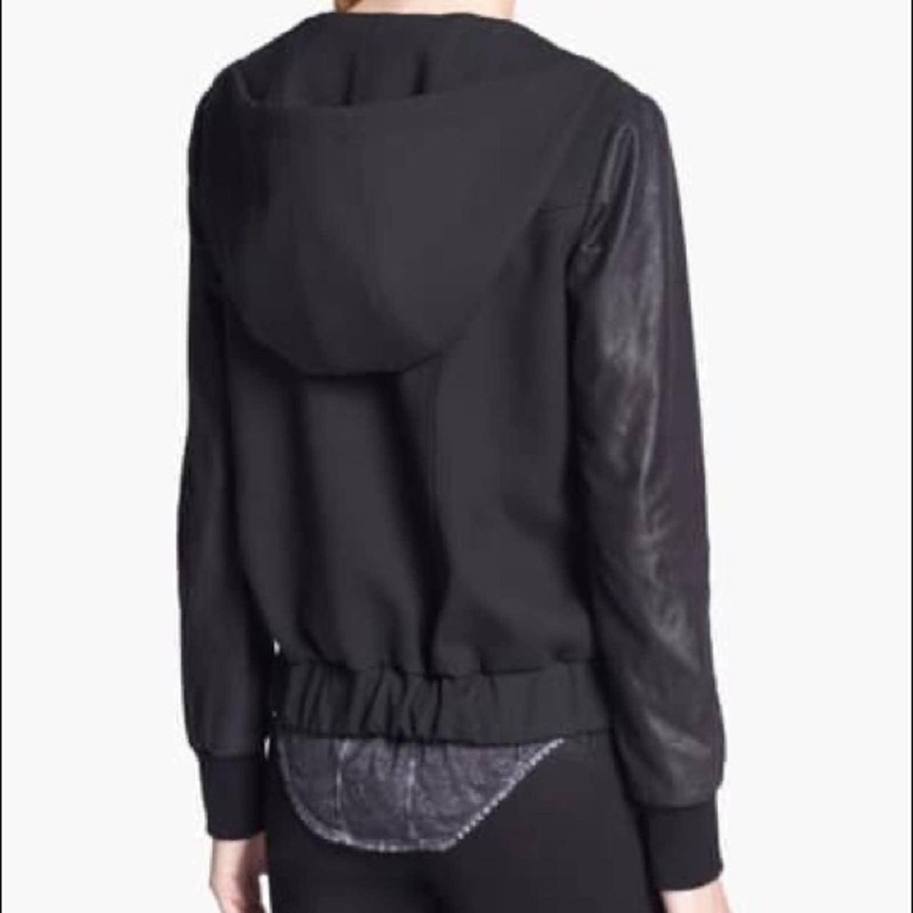 HELMUT Helmut Lang Hooded Bomber Jacket with Leather | Depop