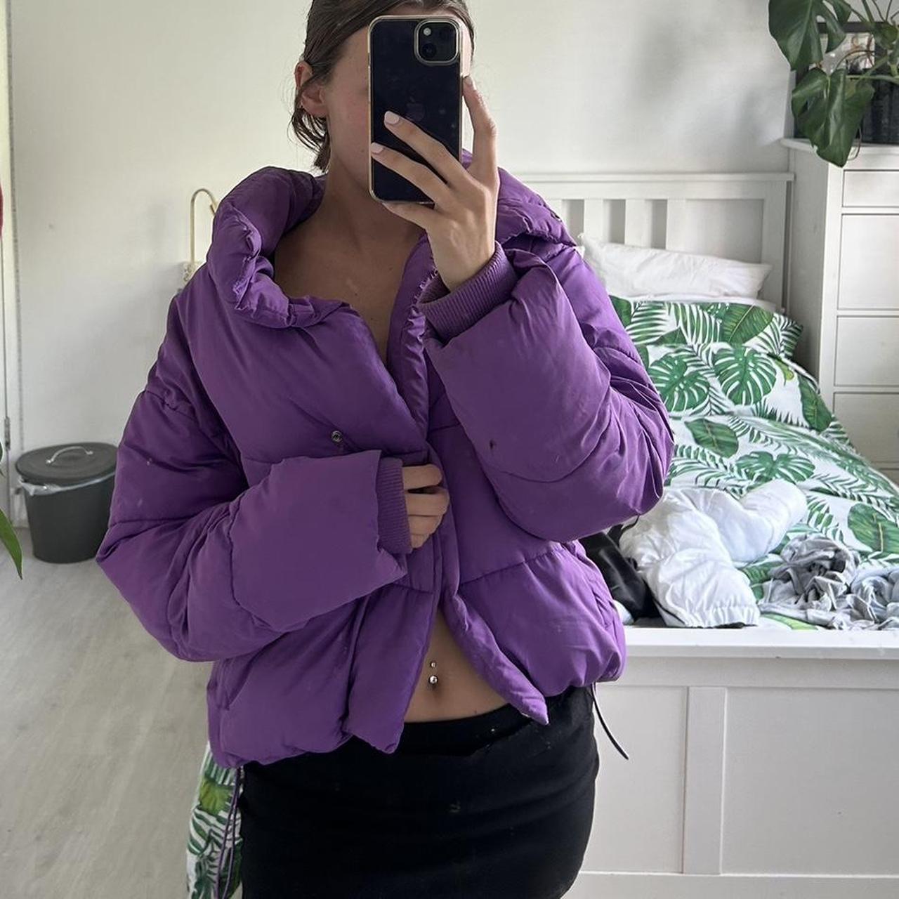 Cropped puffer jacket topshop best sale