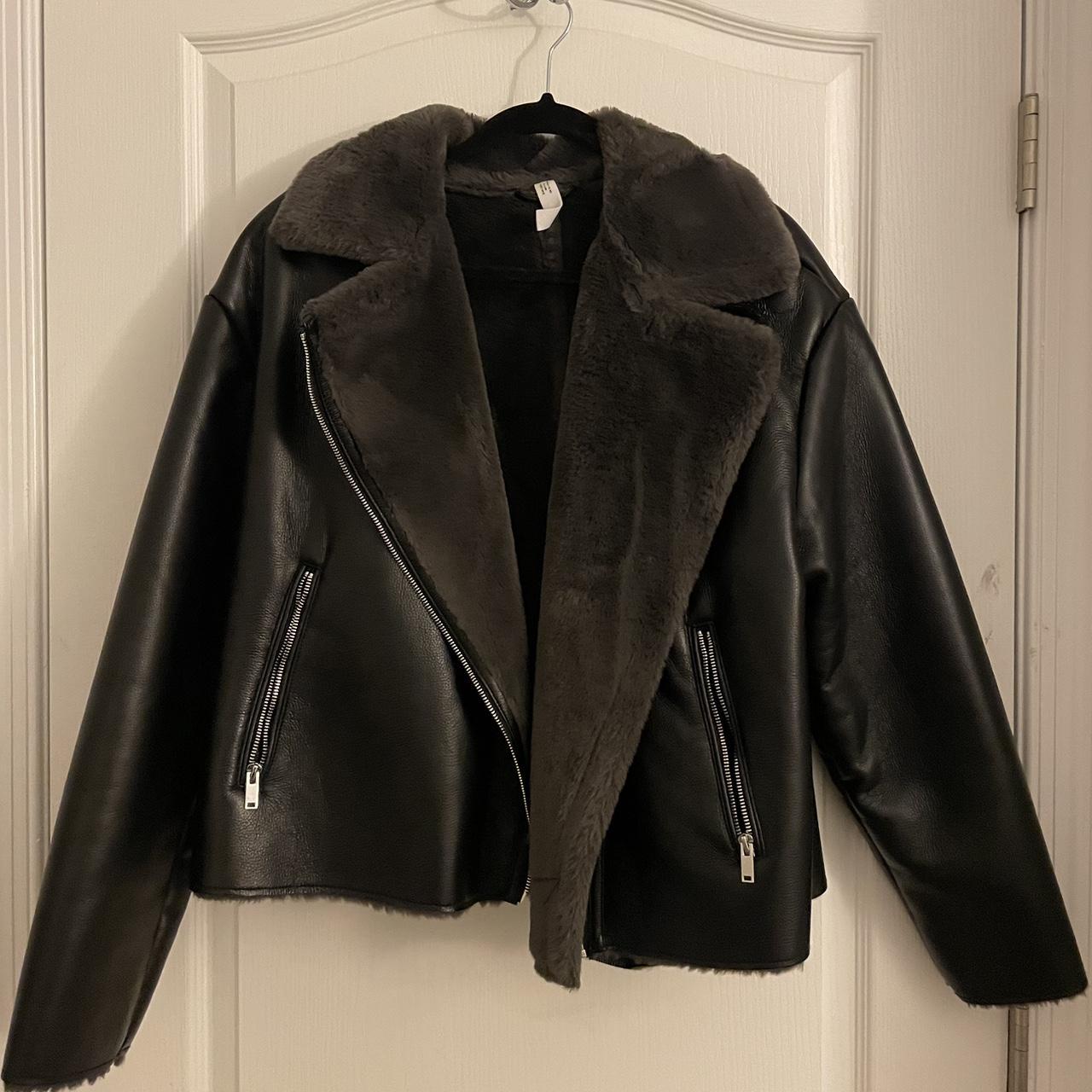 Mango faux leather jacket - Depop