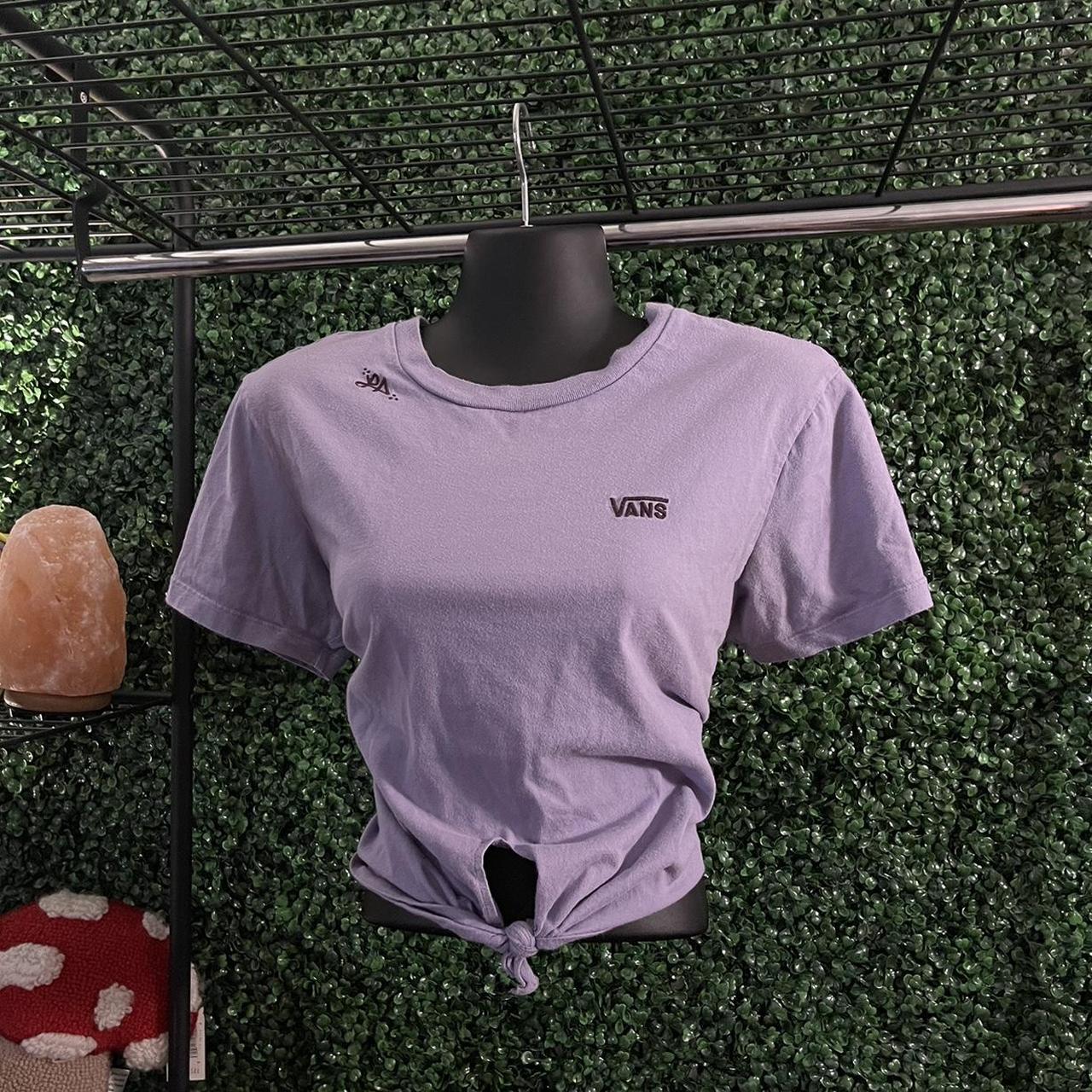 Vans purple crop top fitted to mannequin try to... Depop