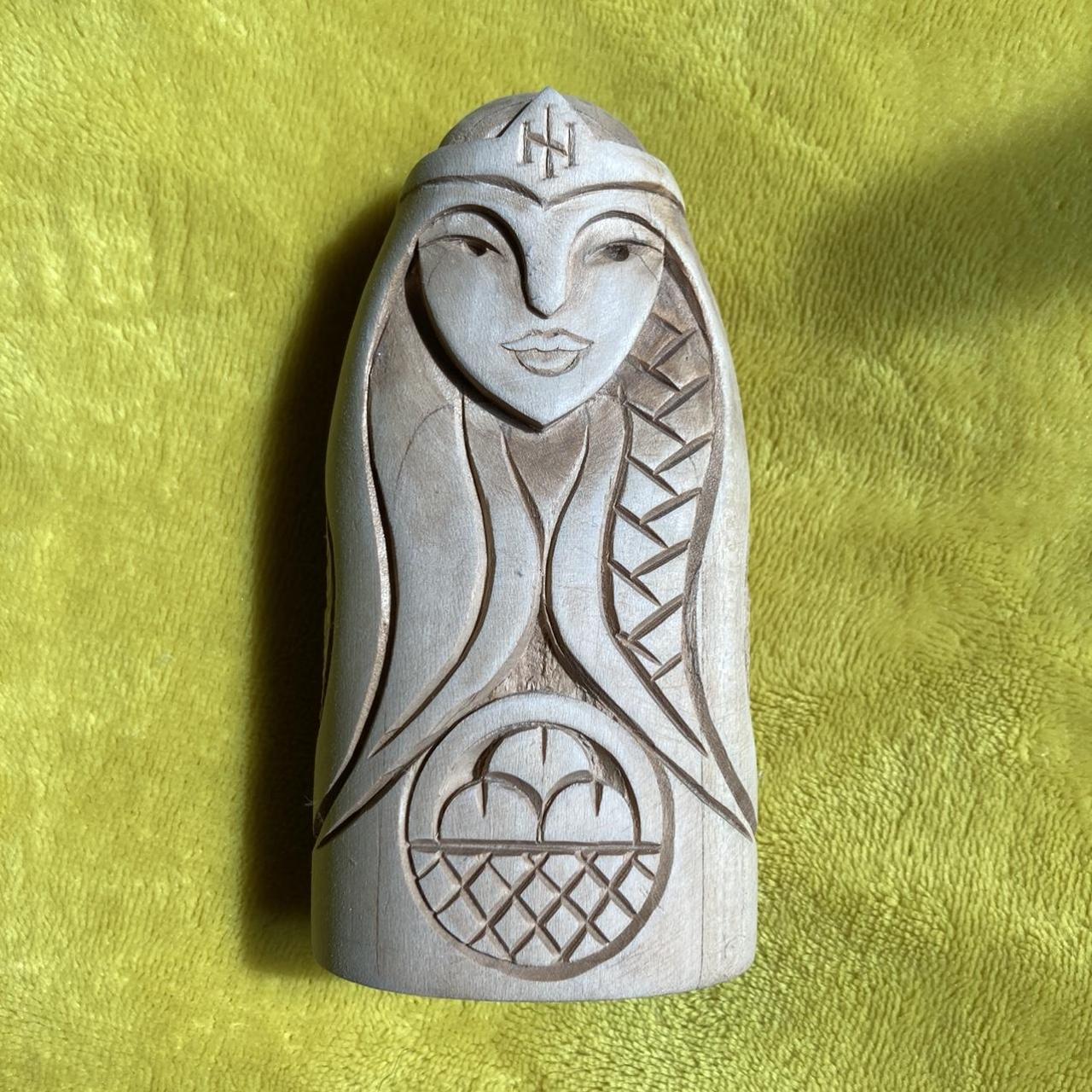 idunn / iduna wooden figurine statue made by... - Depop