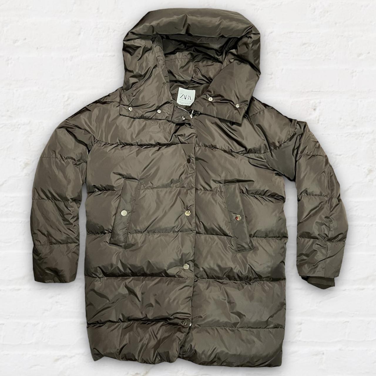 Zara Brown Puffer Coat size XS, fits oversized... Depop