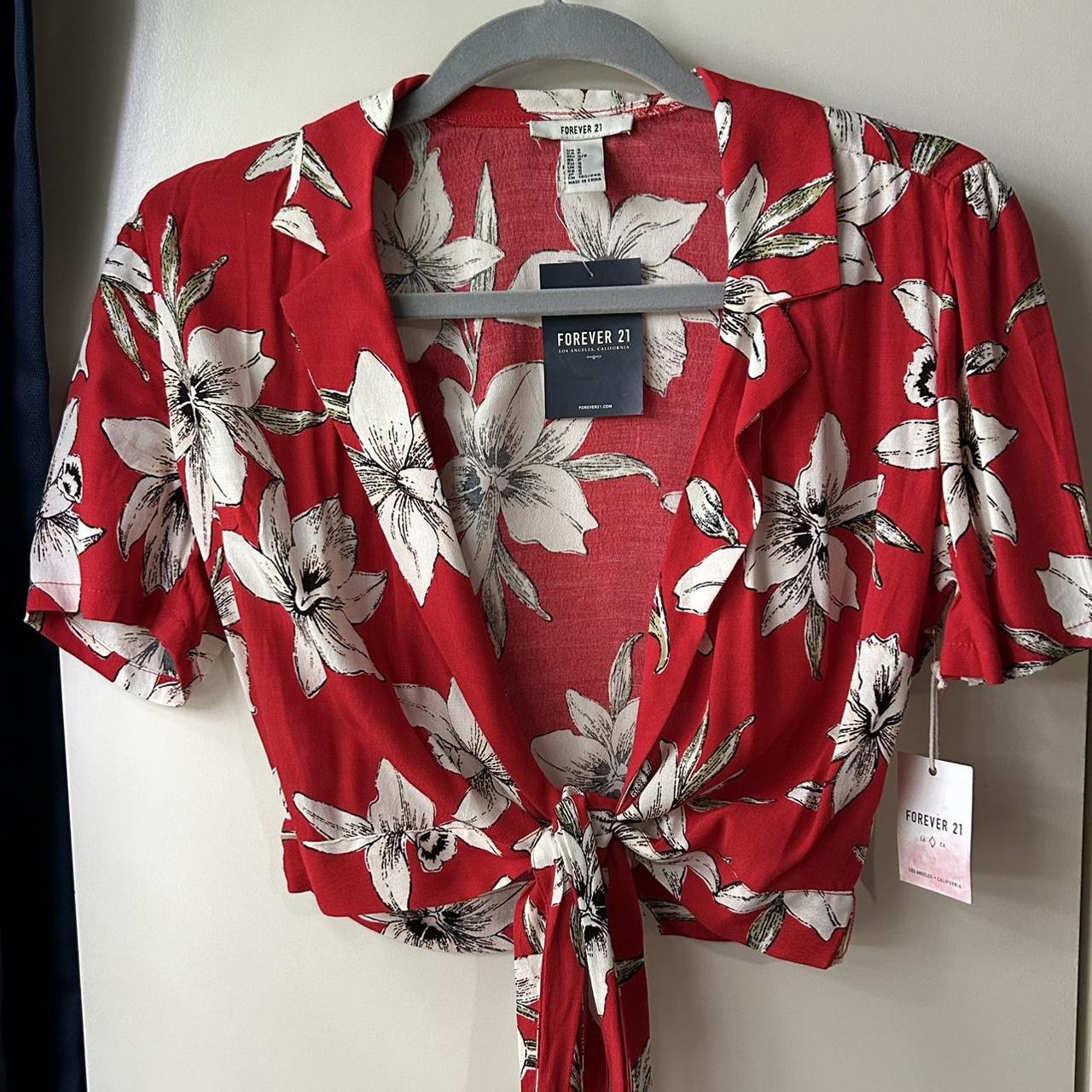 Forever 21 Women's Crop top Red/White S – New with tags red