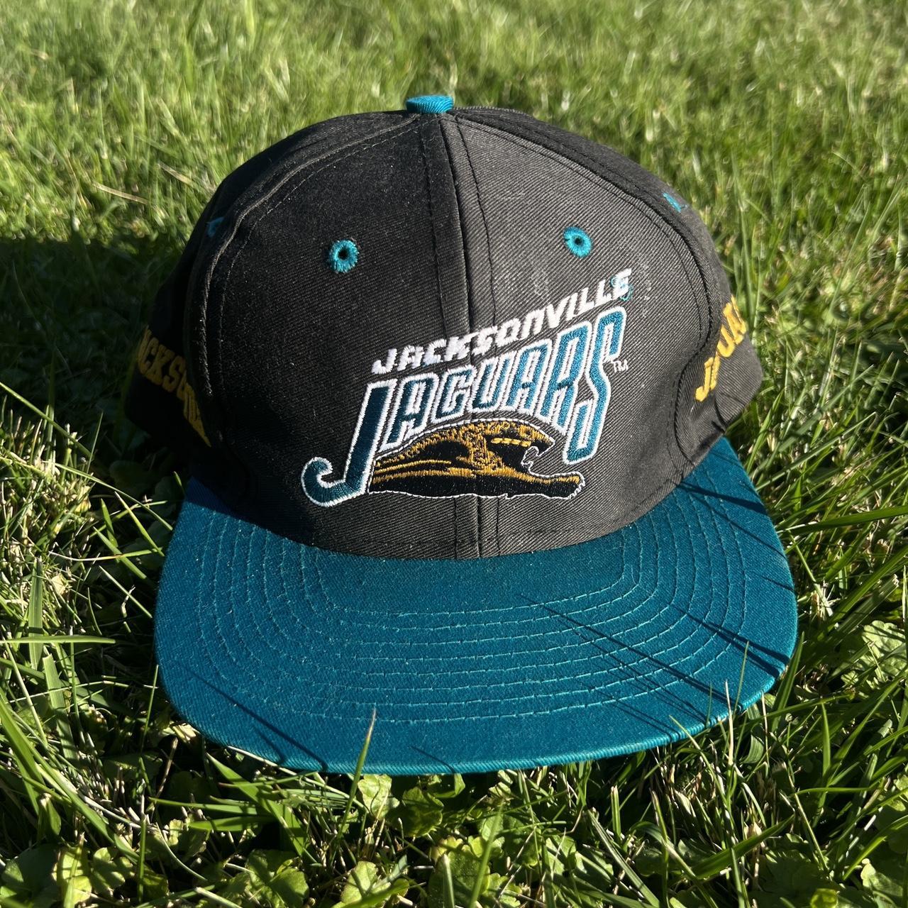 Vintage 90's Jacksonville Jaguars Snapback Hat -... - Depop