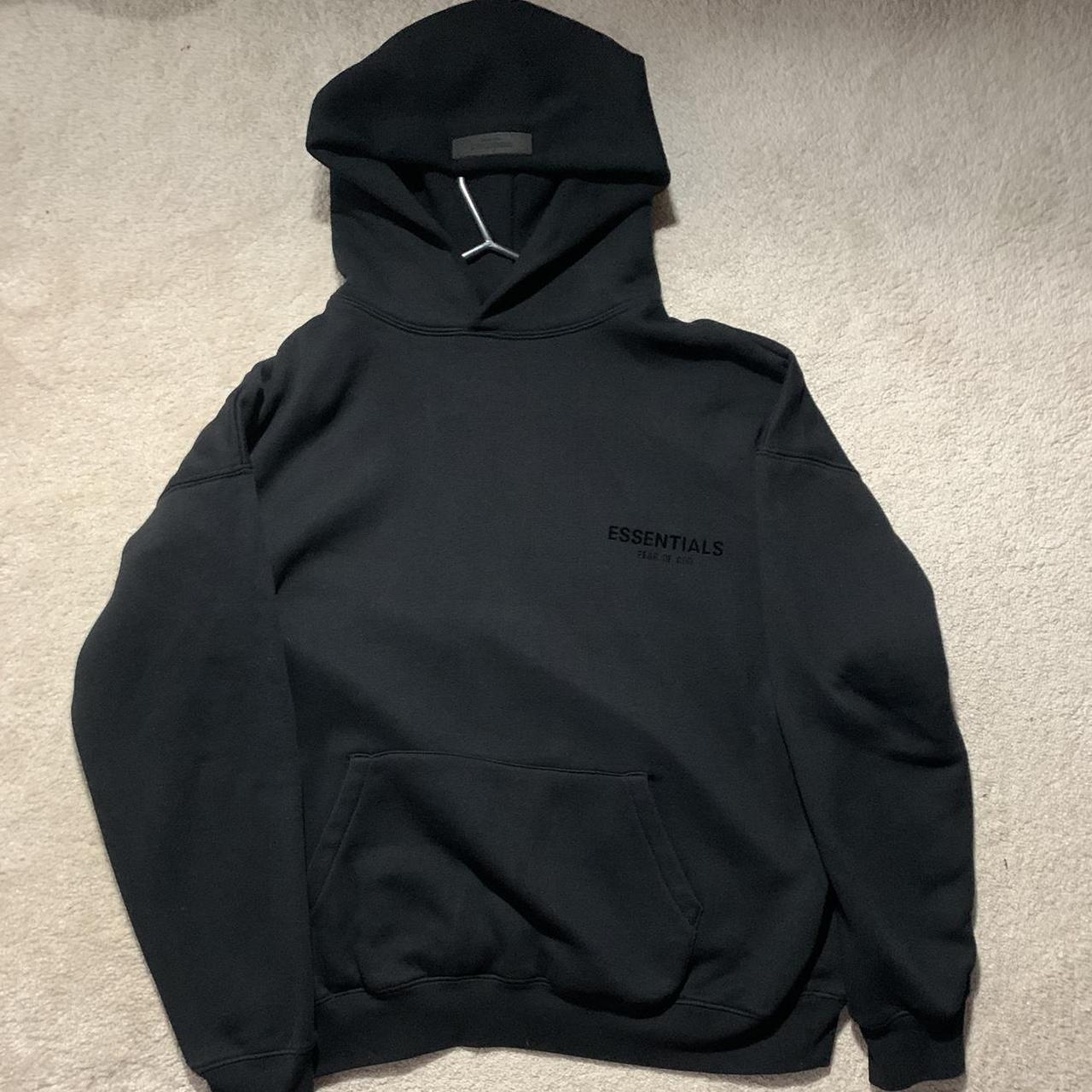 Essentials Hoodie Black Essentials Fear Of God... - Depop