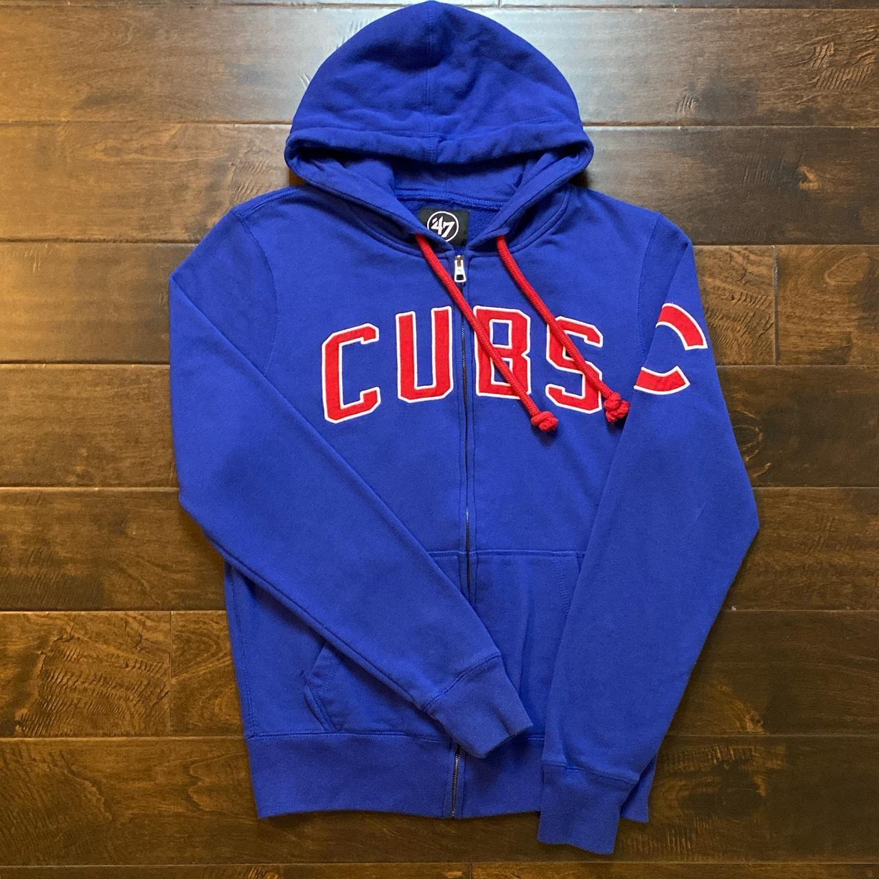 Chicago Cubs Nike Women's Red and Blue Fleece Hoodie Med