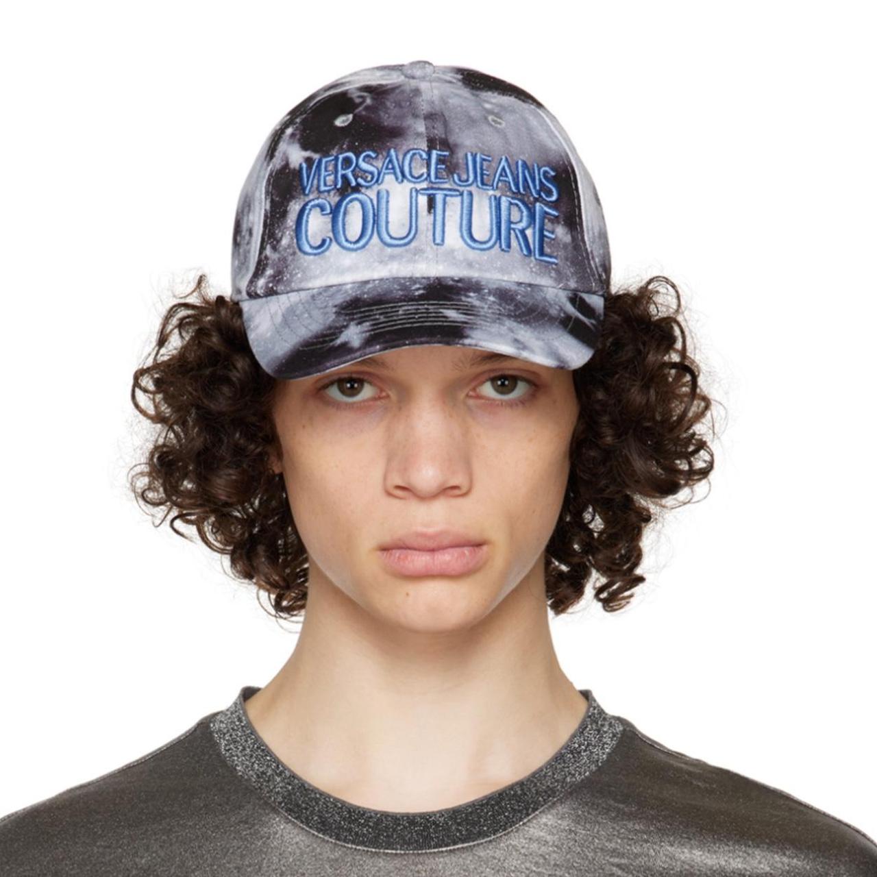 Versace Men's Black and White Hat Depop