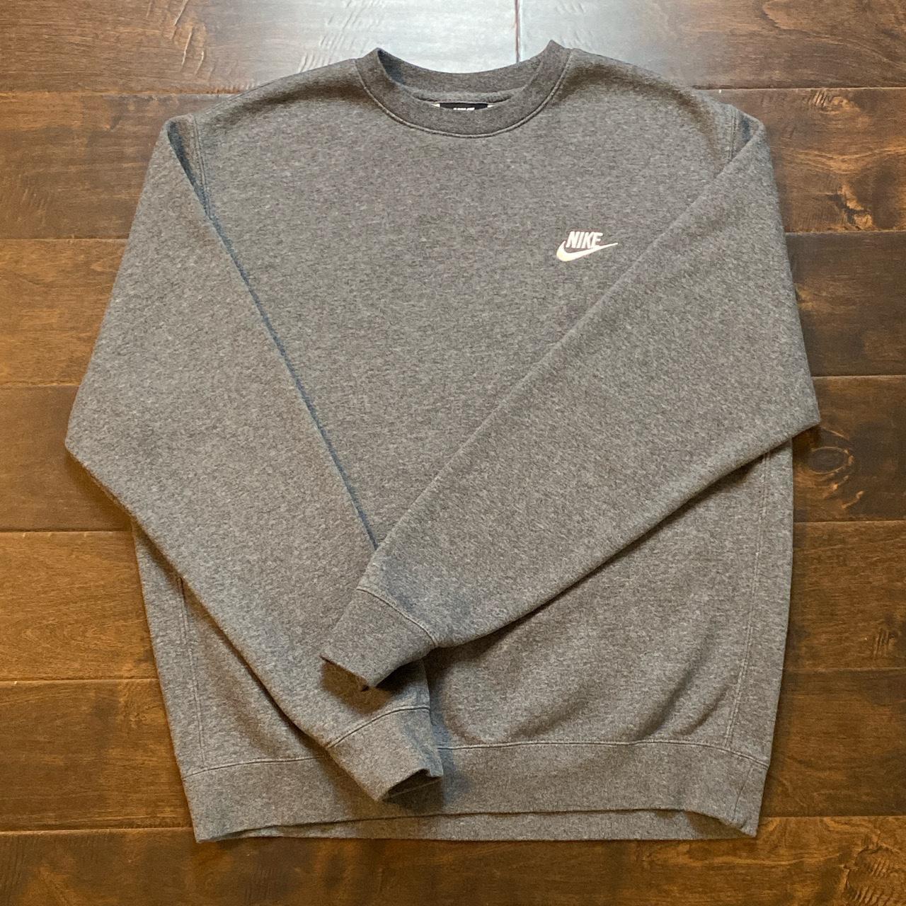 Nike Men's Grey and White Sweatshirt | Depop