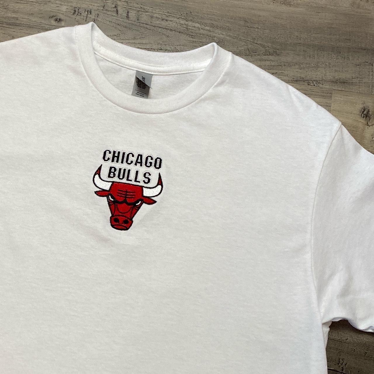 Chicago Bulls Jersey Tee Adult Small White - Depop