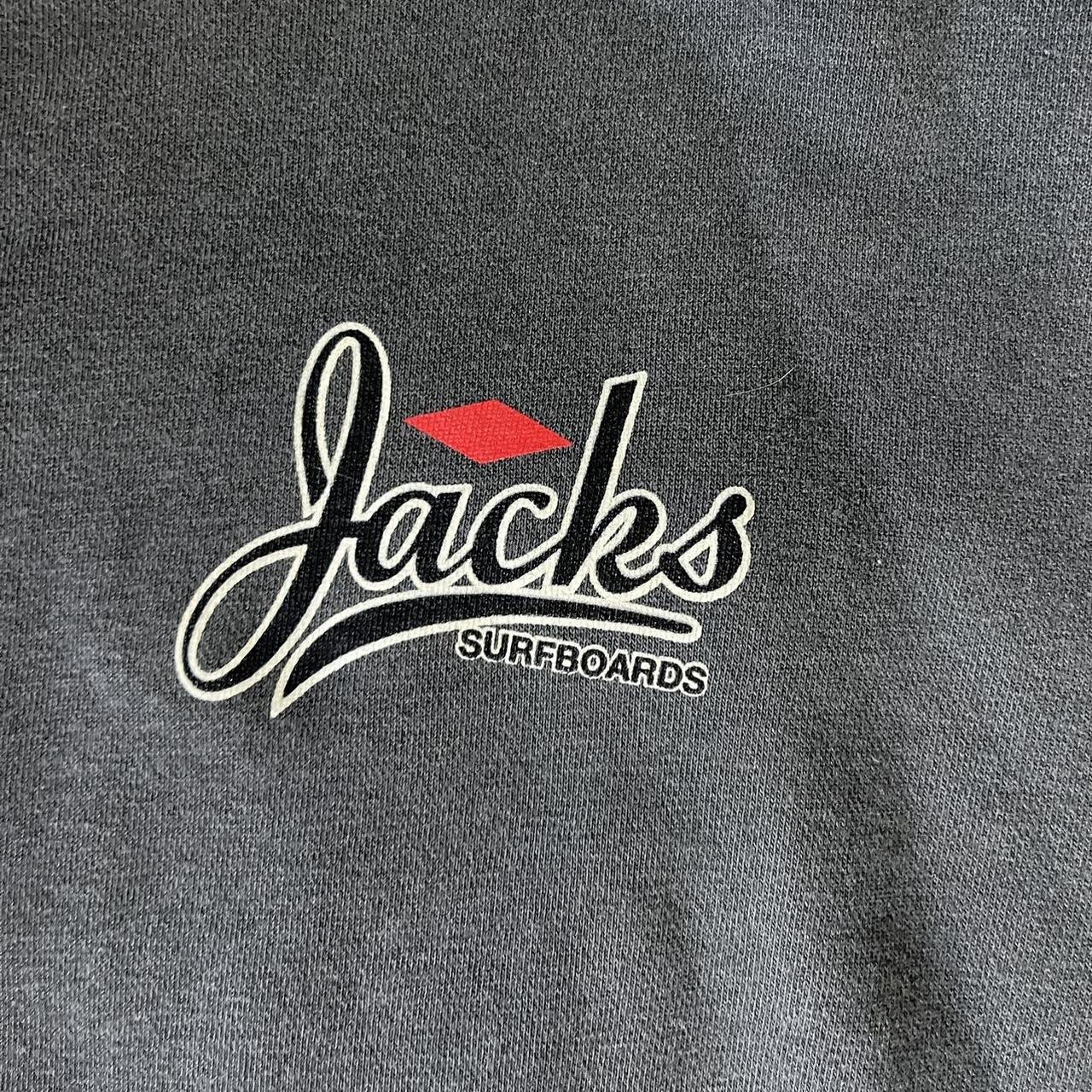 jacks surfboards crewneck size large charcoal... Depop