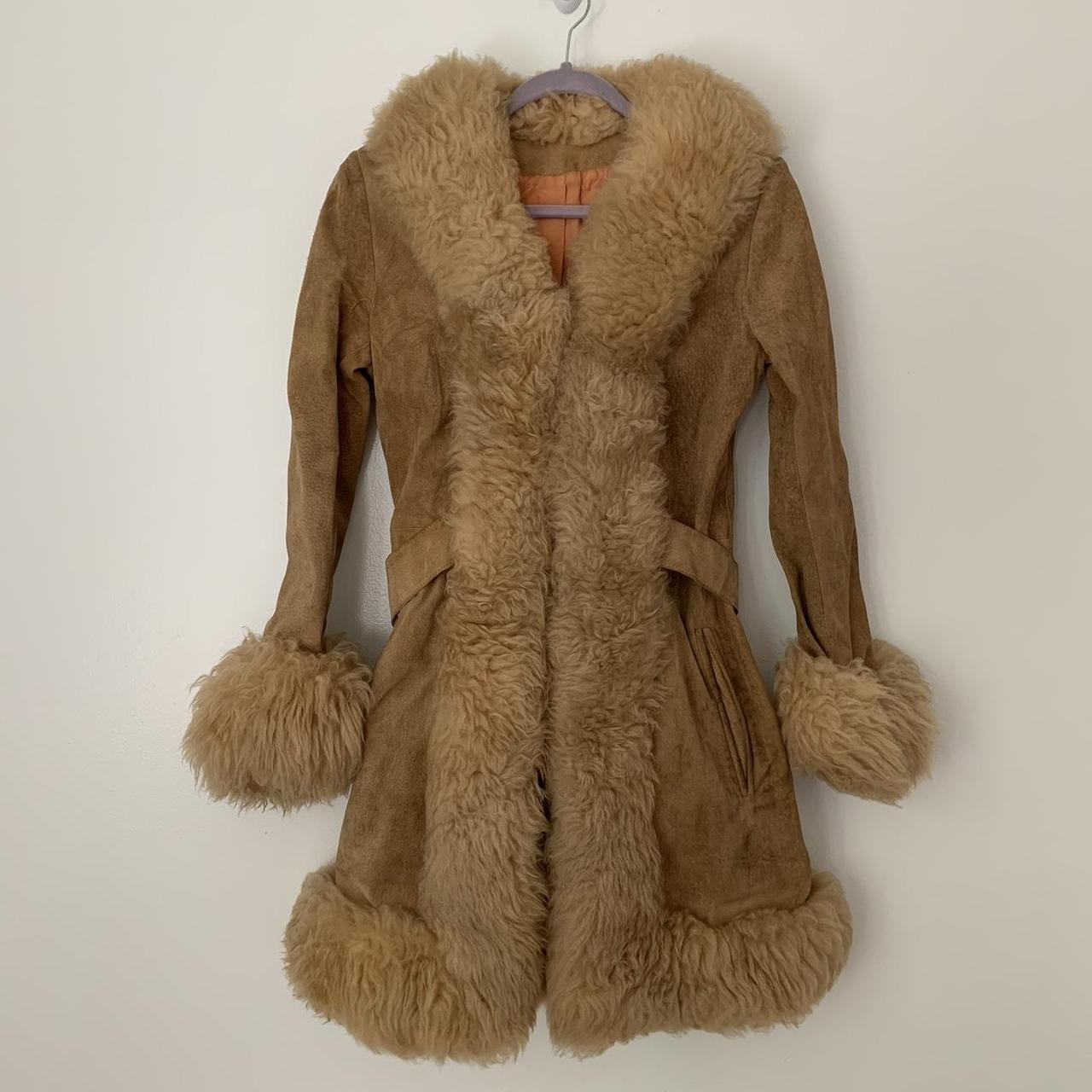 70s suede and fur Penny Lane coat Bit of a wounded... - Depop