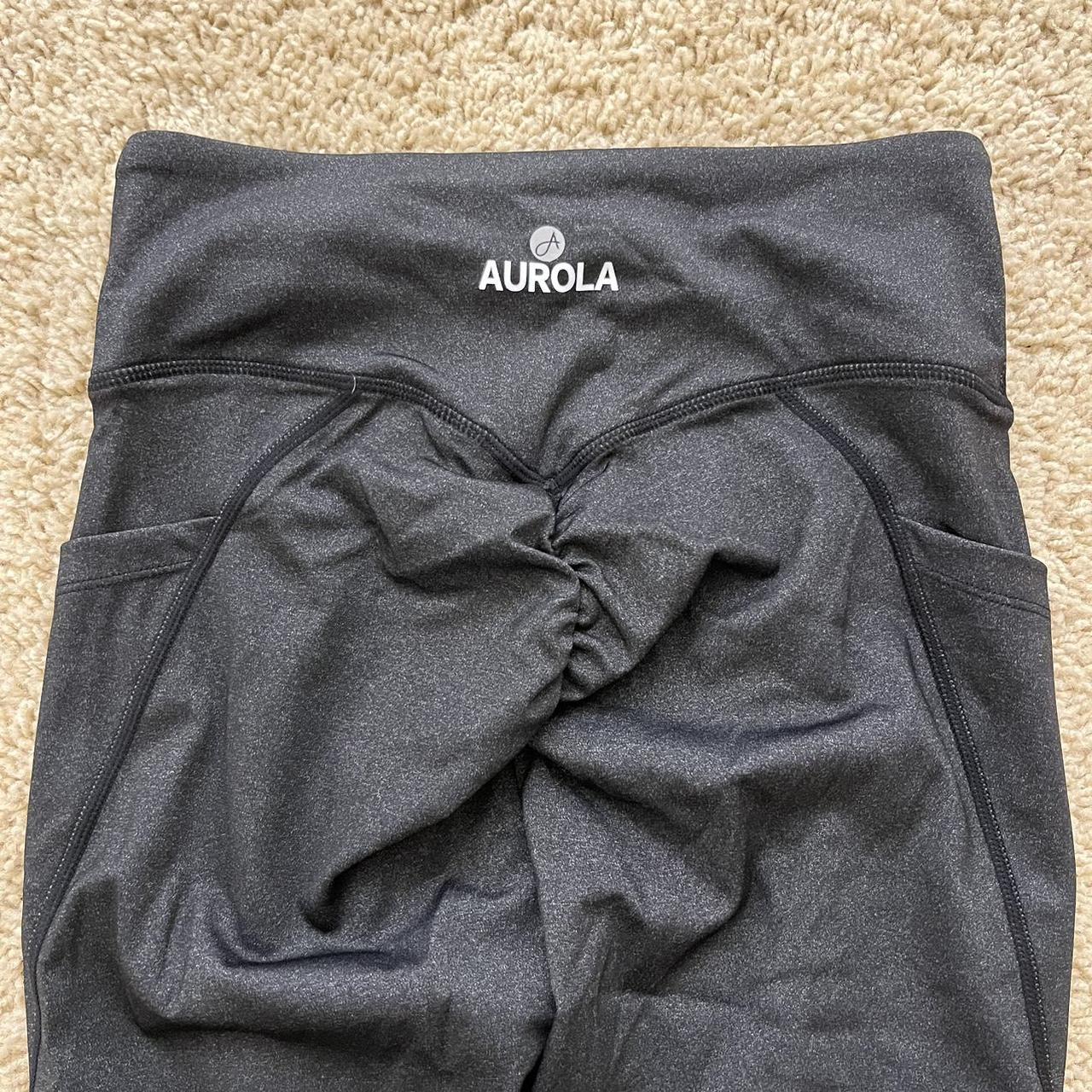 Aurola butt scrunch leggings in the color dark grey. - Depop
