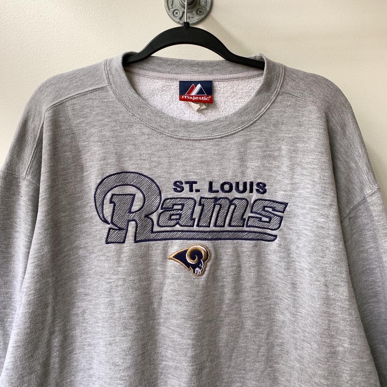 St. Louis Rams NFL Majestic Brand Pullover Hoodie Size Large