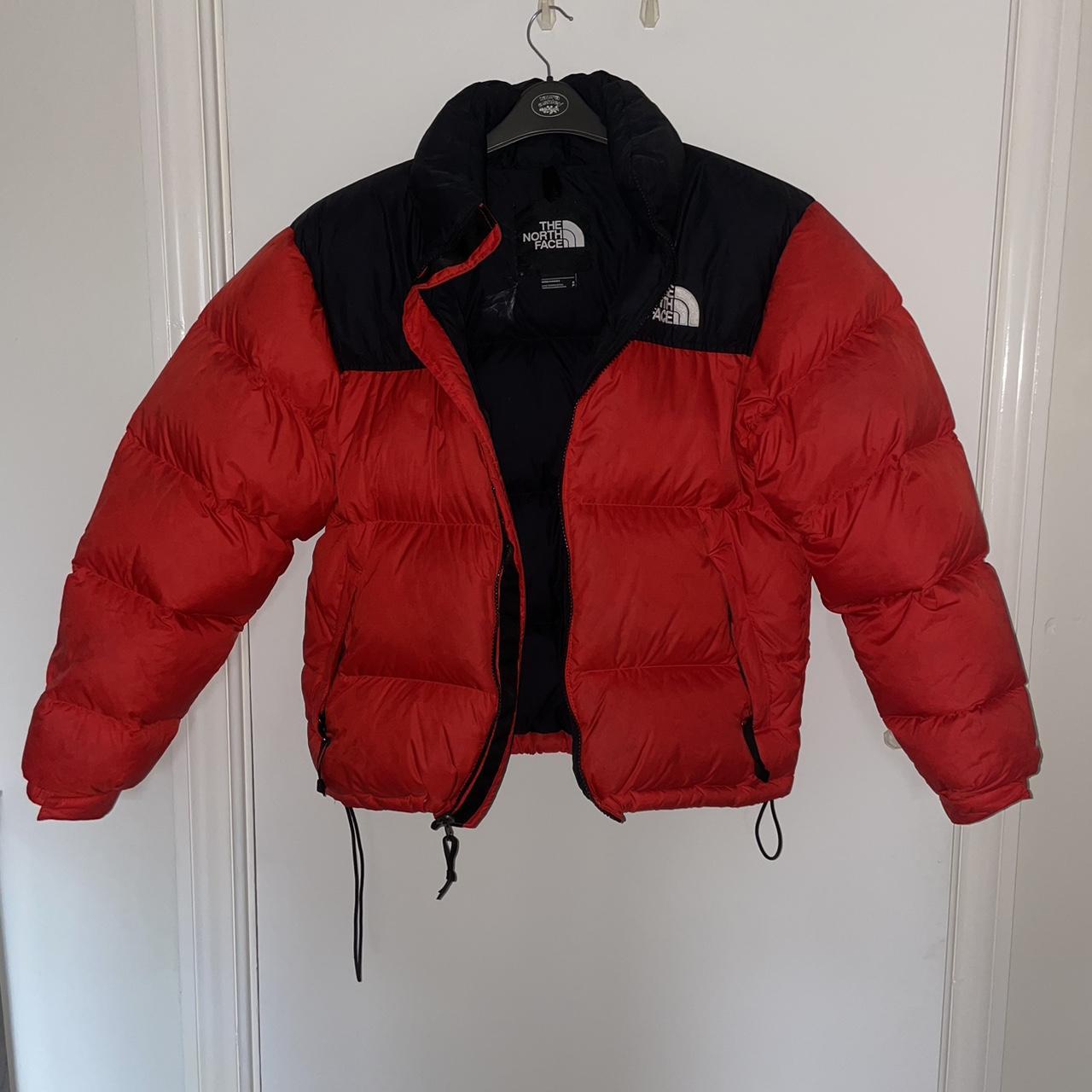 The North Face Men's Red and Black Coat | Depop