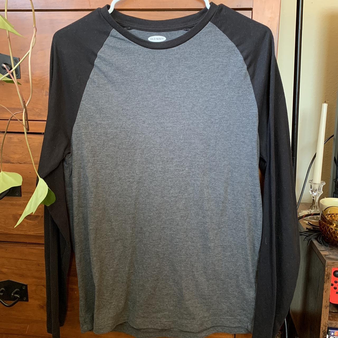 Old Navy Men's Black and Grey Shirt | Depop