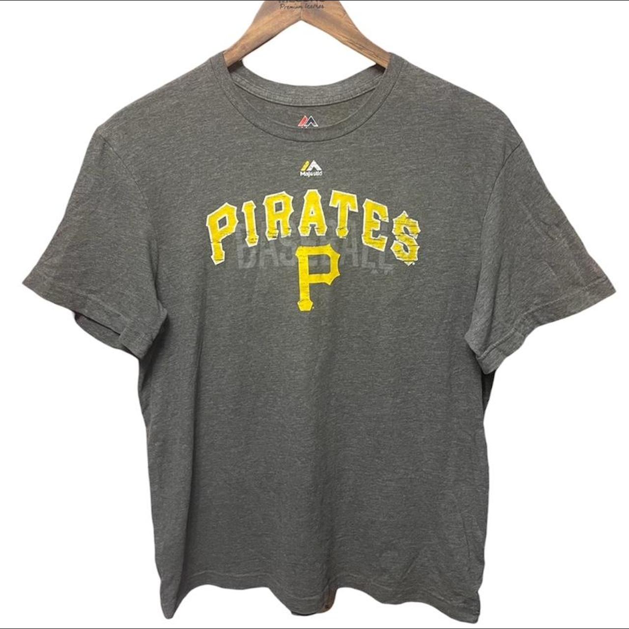 Black MLB Majestic Pittsburgh Pirates T-Shirt. Size - Depop