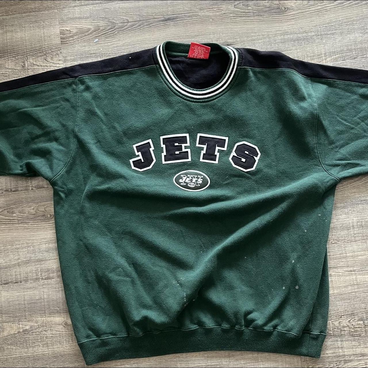 Unisex Vintage Green New York Jets NFL Sweat Pants - Depop