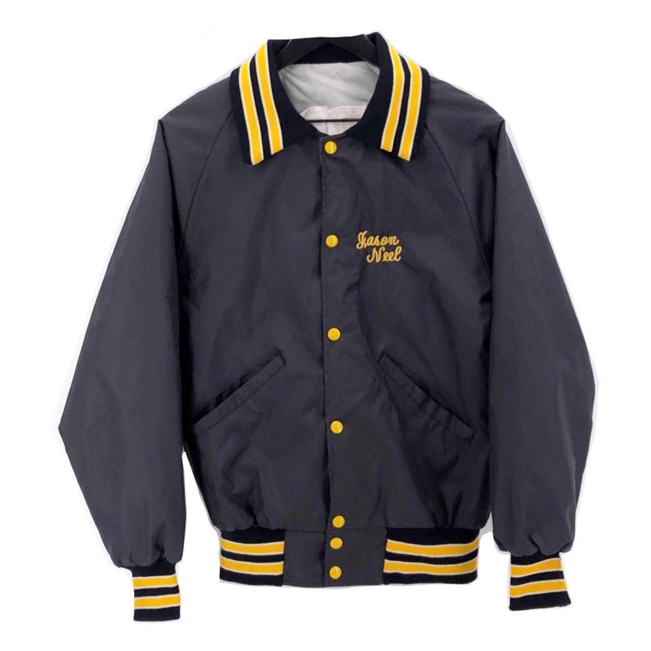 Brand not known Men's Black and Yellow Jacket Depop