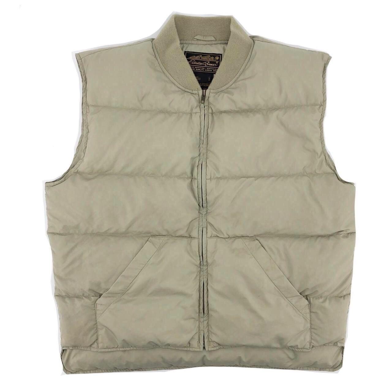 90s Eddie Bauer puffer vest 1990s vintage Nylon... - Depop