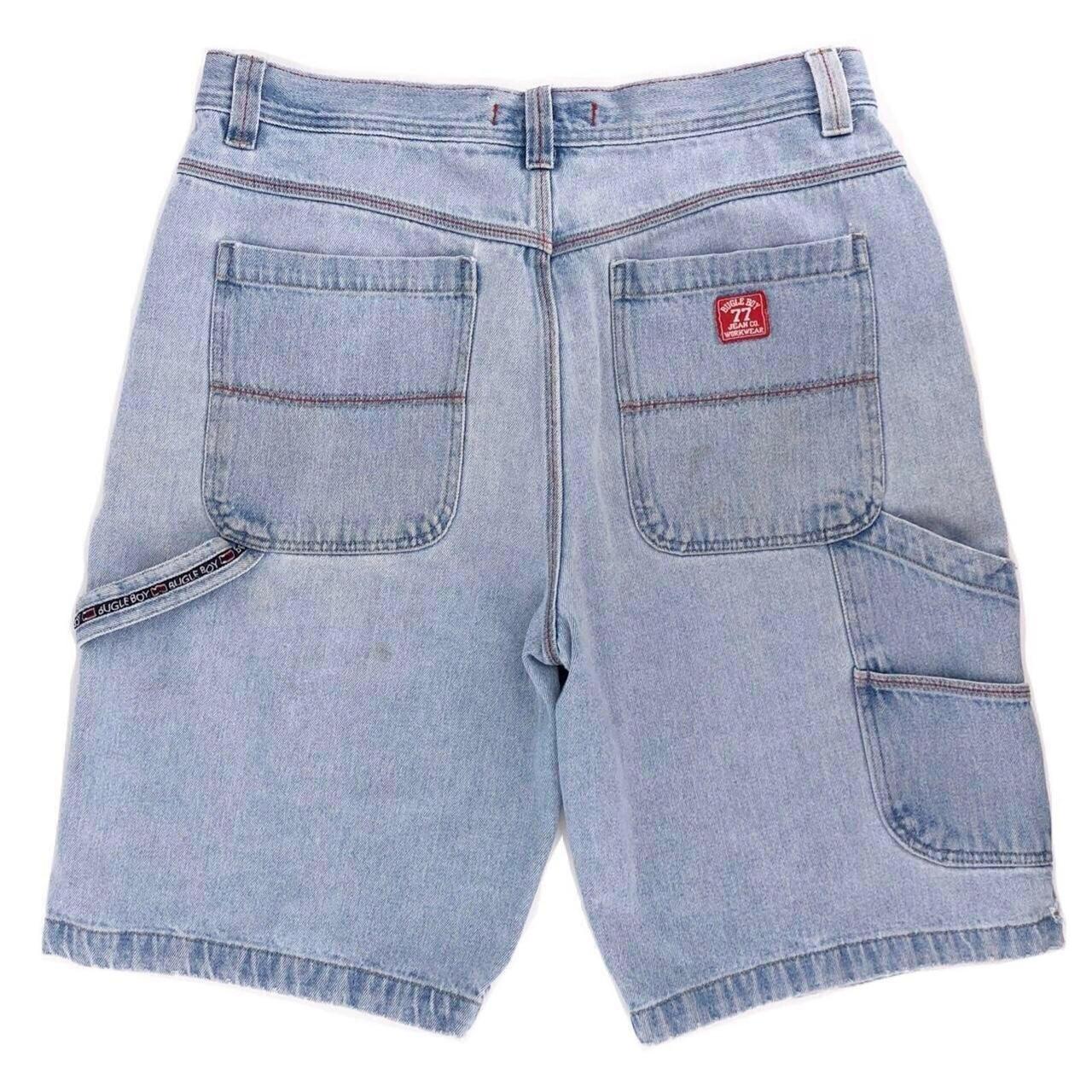Bugle Boy denim carpenter jean shorts 1990s 90s... Depop