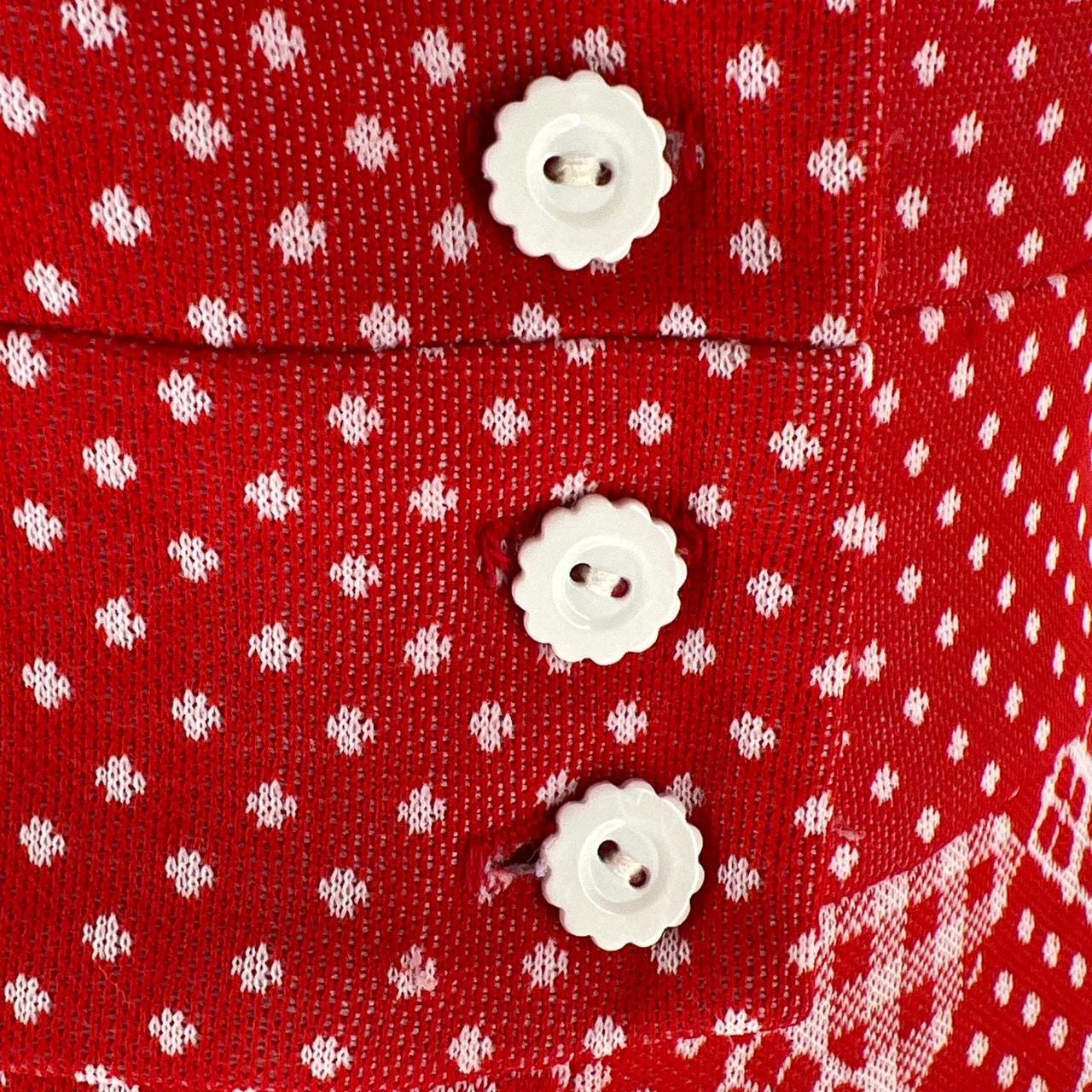 Vintage Women's Polyester Jumpsuit - Red/White – … - image 4