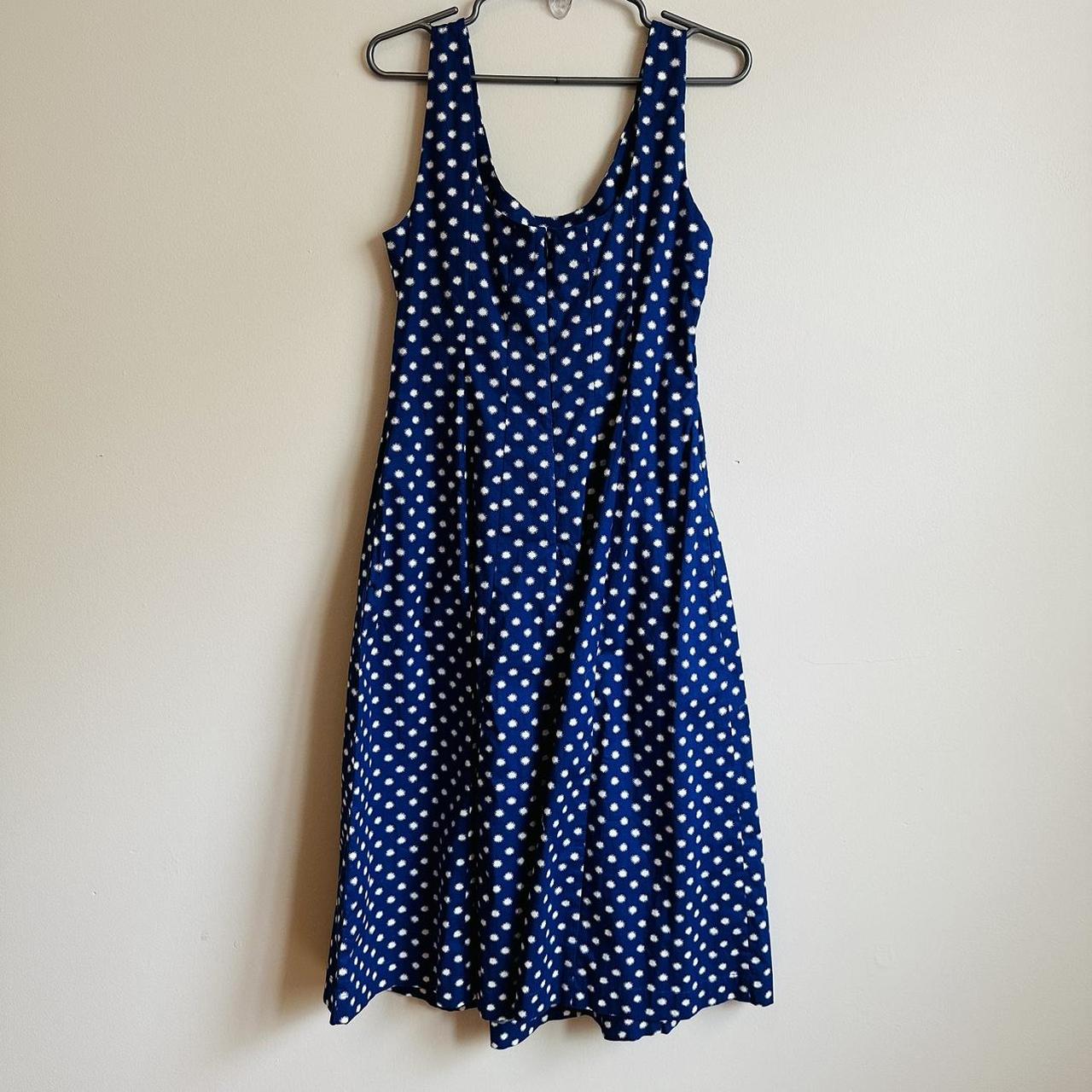 Boden Women's Blue and White Dress | Depop