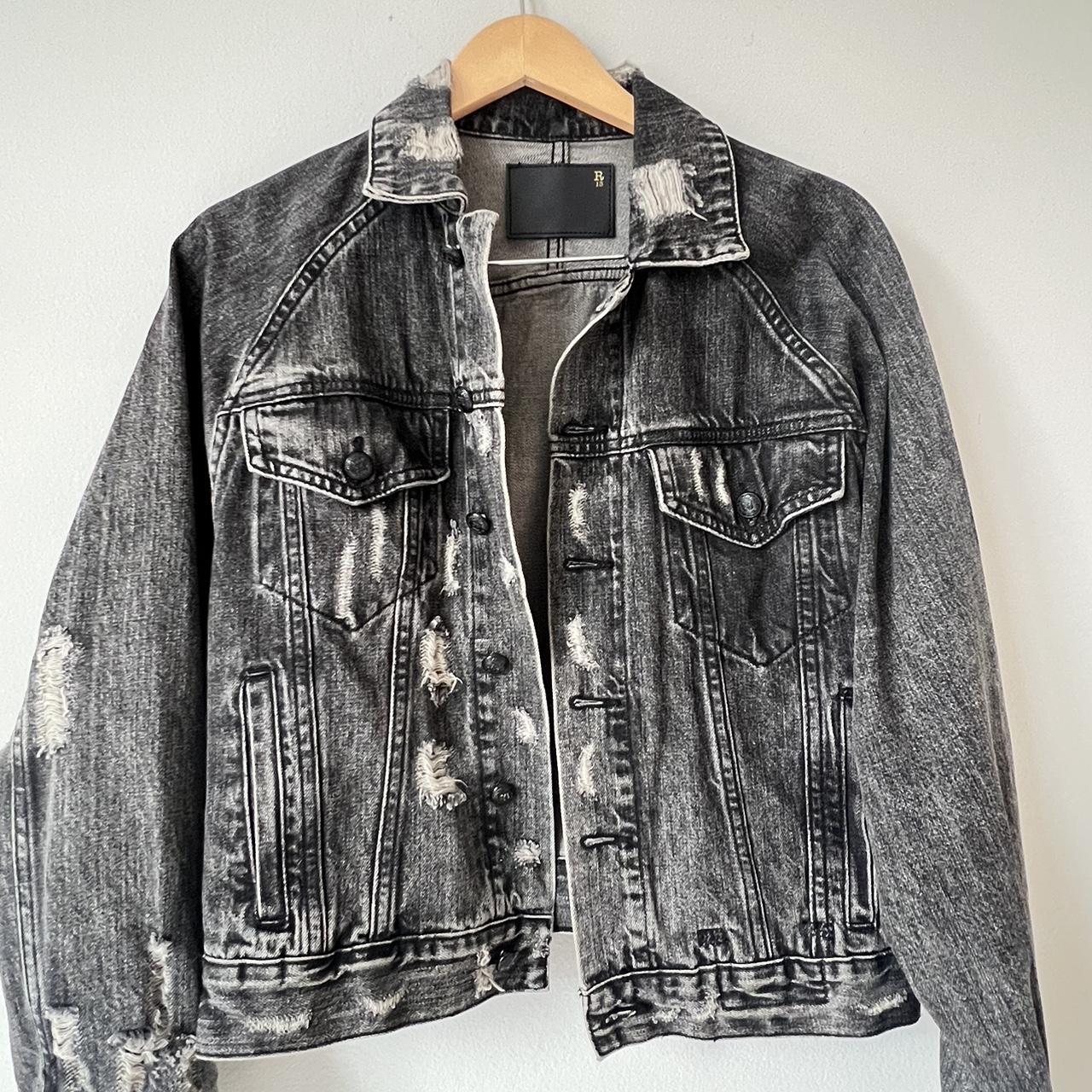 R13 Black Denim Jacket Size S 9 10 New Depop