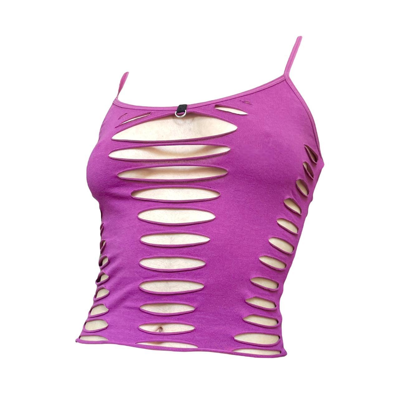 Pink slit vest Upcycled piece Upcycled vest with... Depop