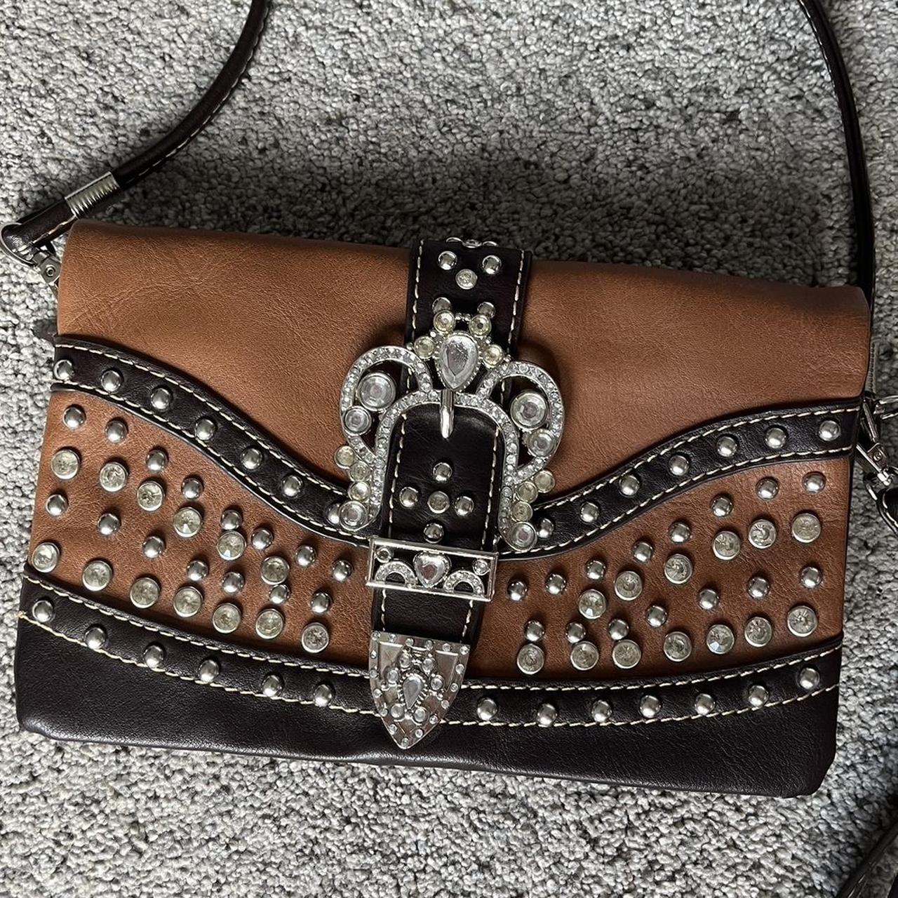 super cute y2k western purse with buckle there is... - Depop