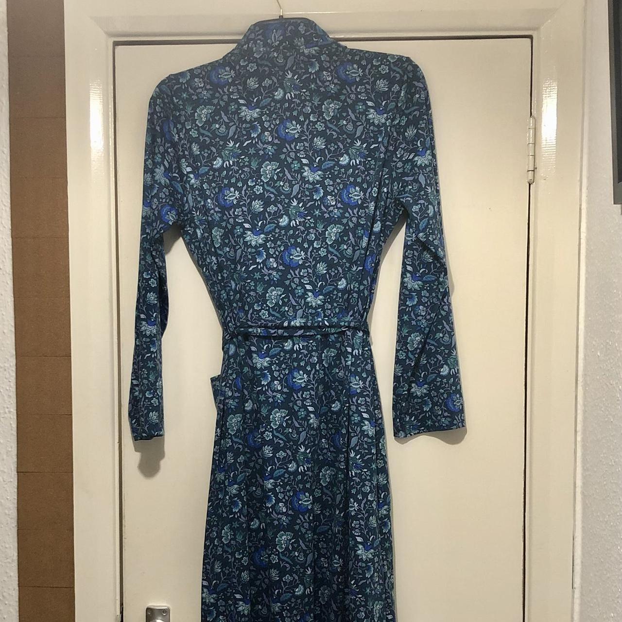 Lands End Liberty style print long dressing gown... Depop