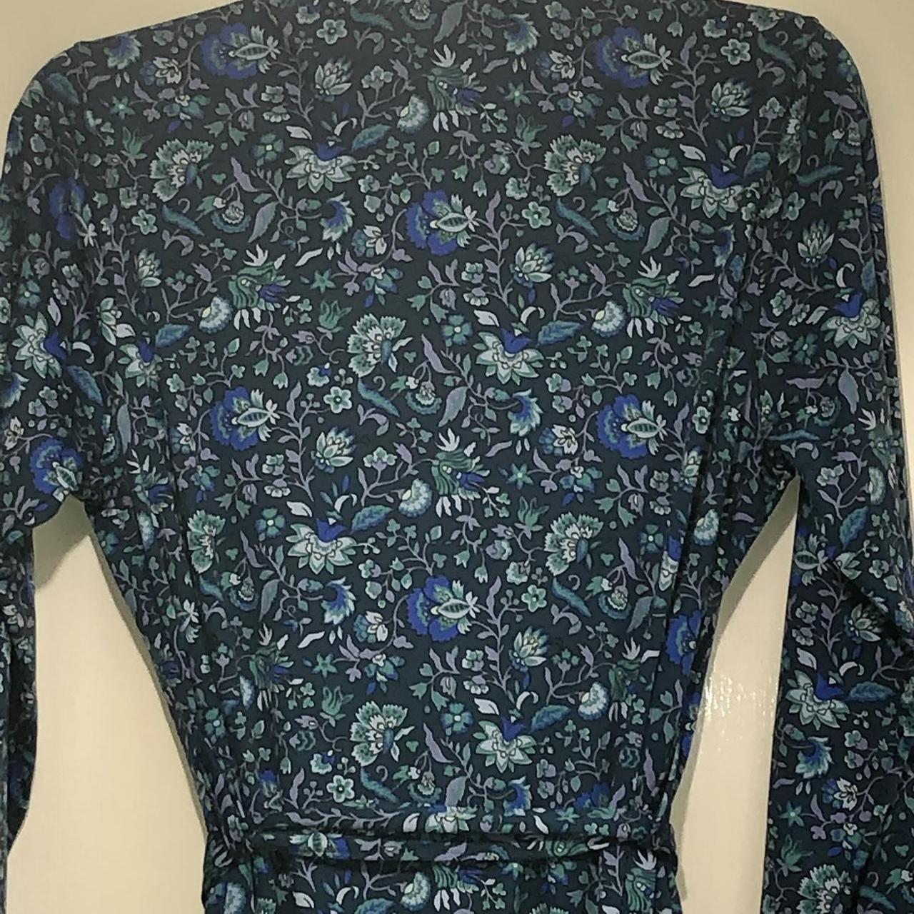 Lands End Liberty style print long dressing gown... Depop