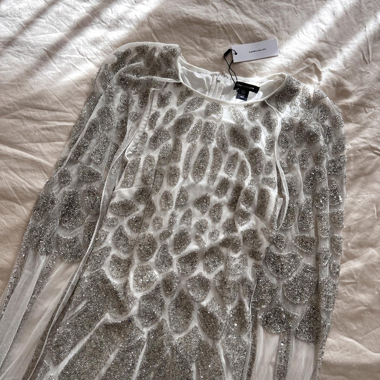 【Karen Millen】 Premium Embellished Caped Maxi... Depop