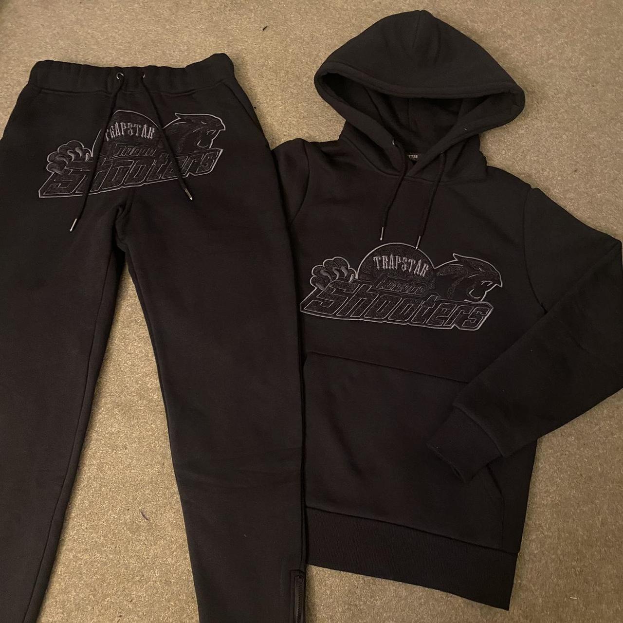 Trapstar London Shooters Hoodie Tracksuit Blackout... Depop