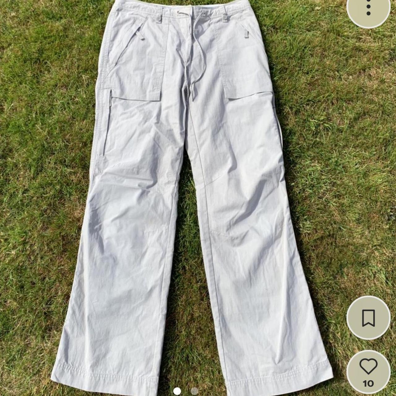 Light grey cargo/utility trousers Uk size 6 petite... Depop