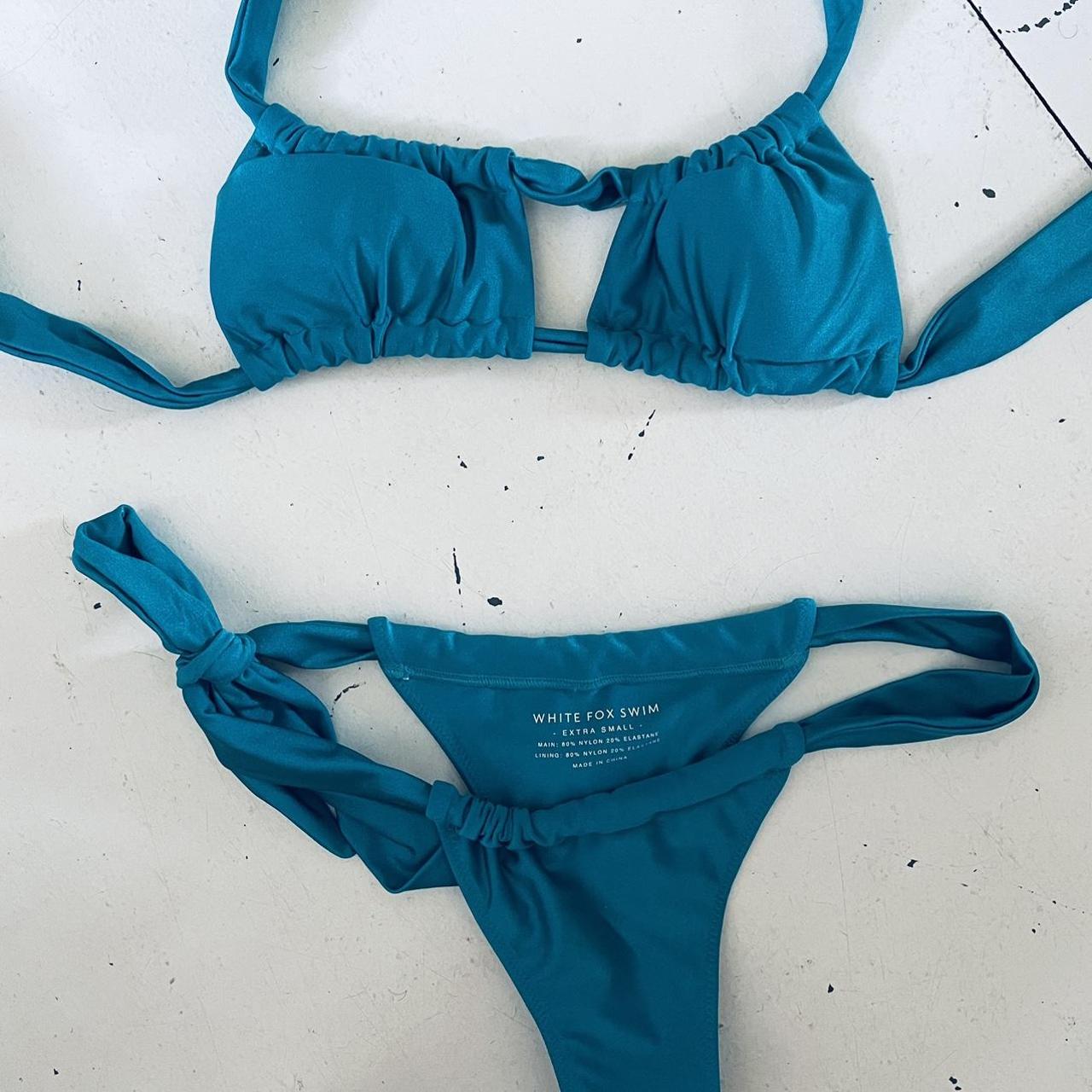 White fox swim boutique blue bikini set Brand new... - Depop