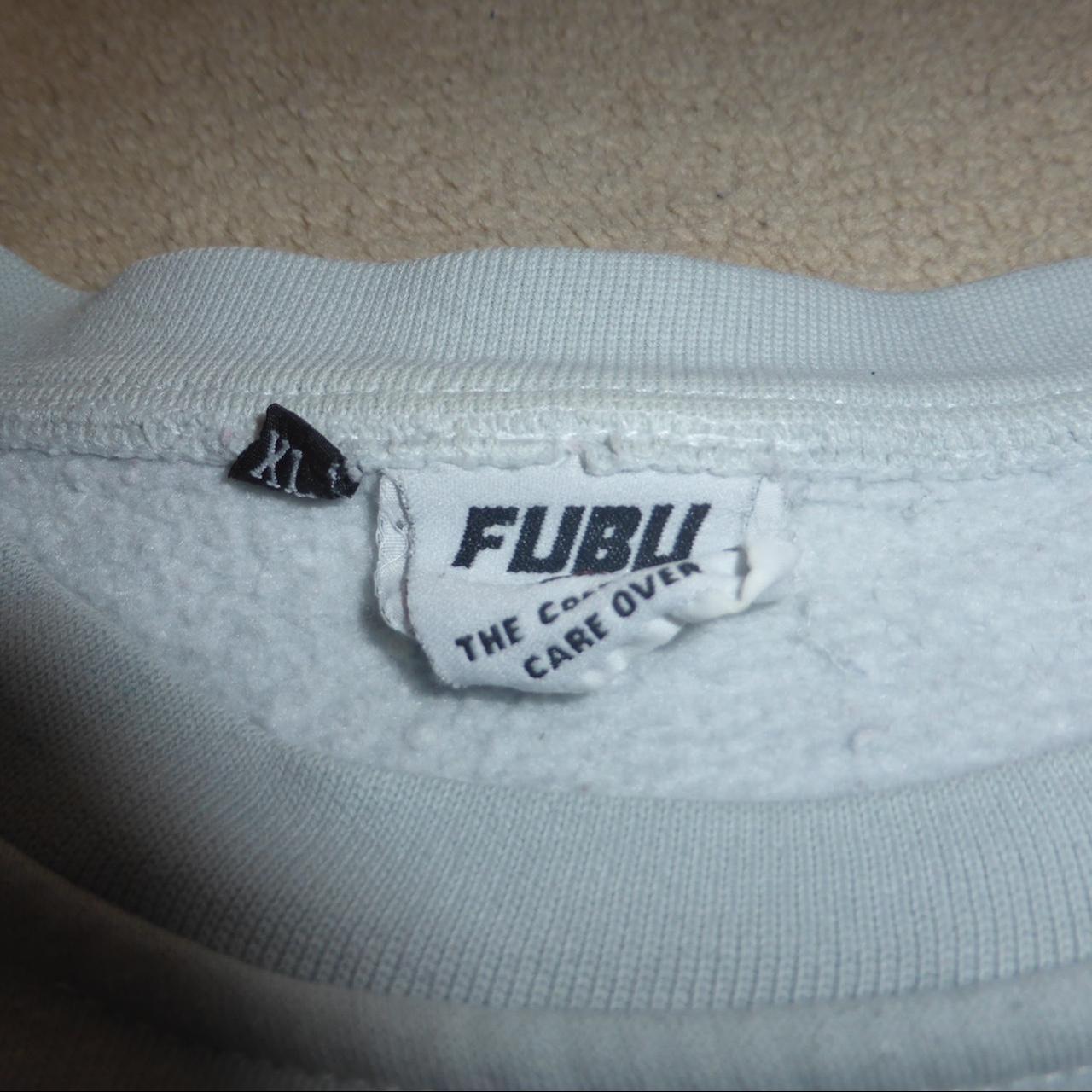 Vintage FUBU baby blue crew neck jumper mens XL - Depop