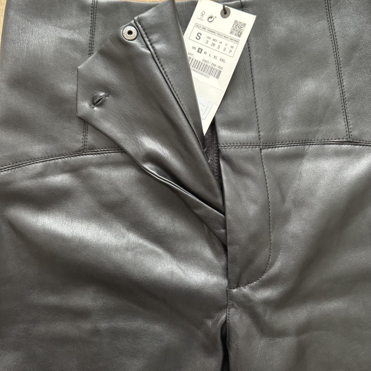 Faux Leather Pantalon De Cuero Zara Zara Leather Trousers Size S