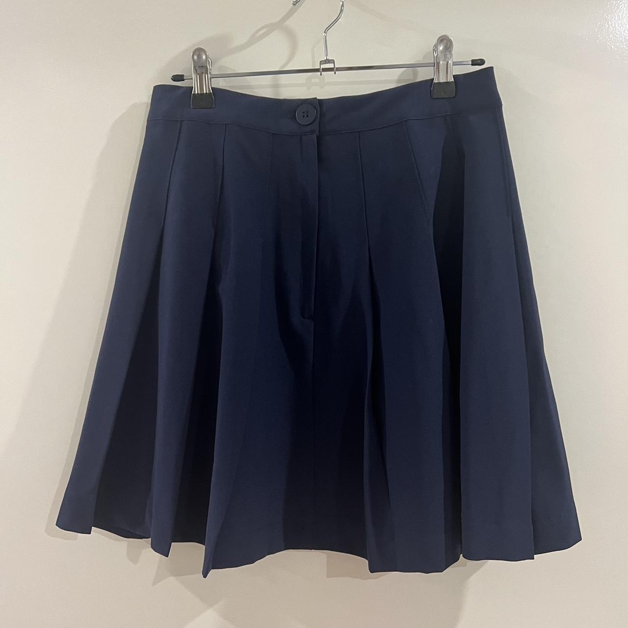 Princess Highway Rita Pleated Mini Skirt Navy size 8 - Depop