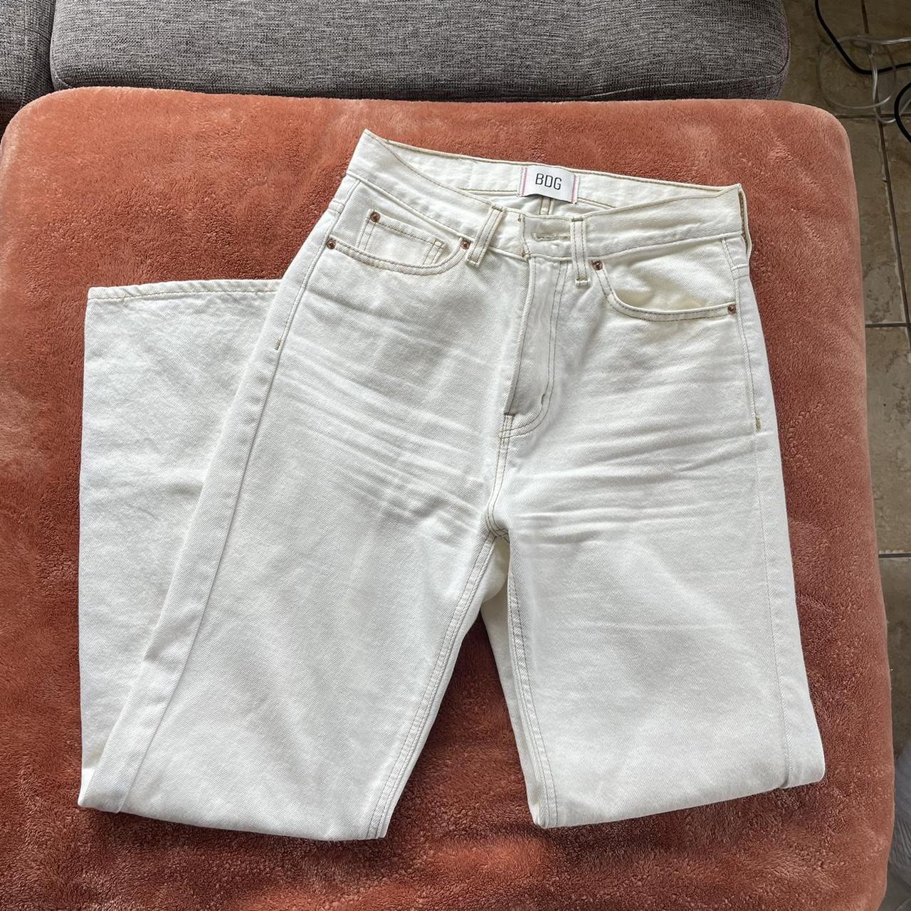 Urban Outfitters Women's Cream Jeans Depop