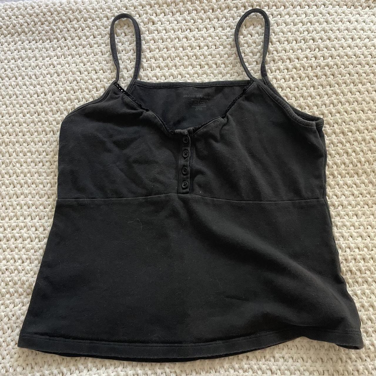 black brandy tank top one size fits all - Depop