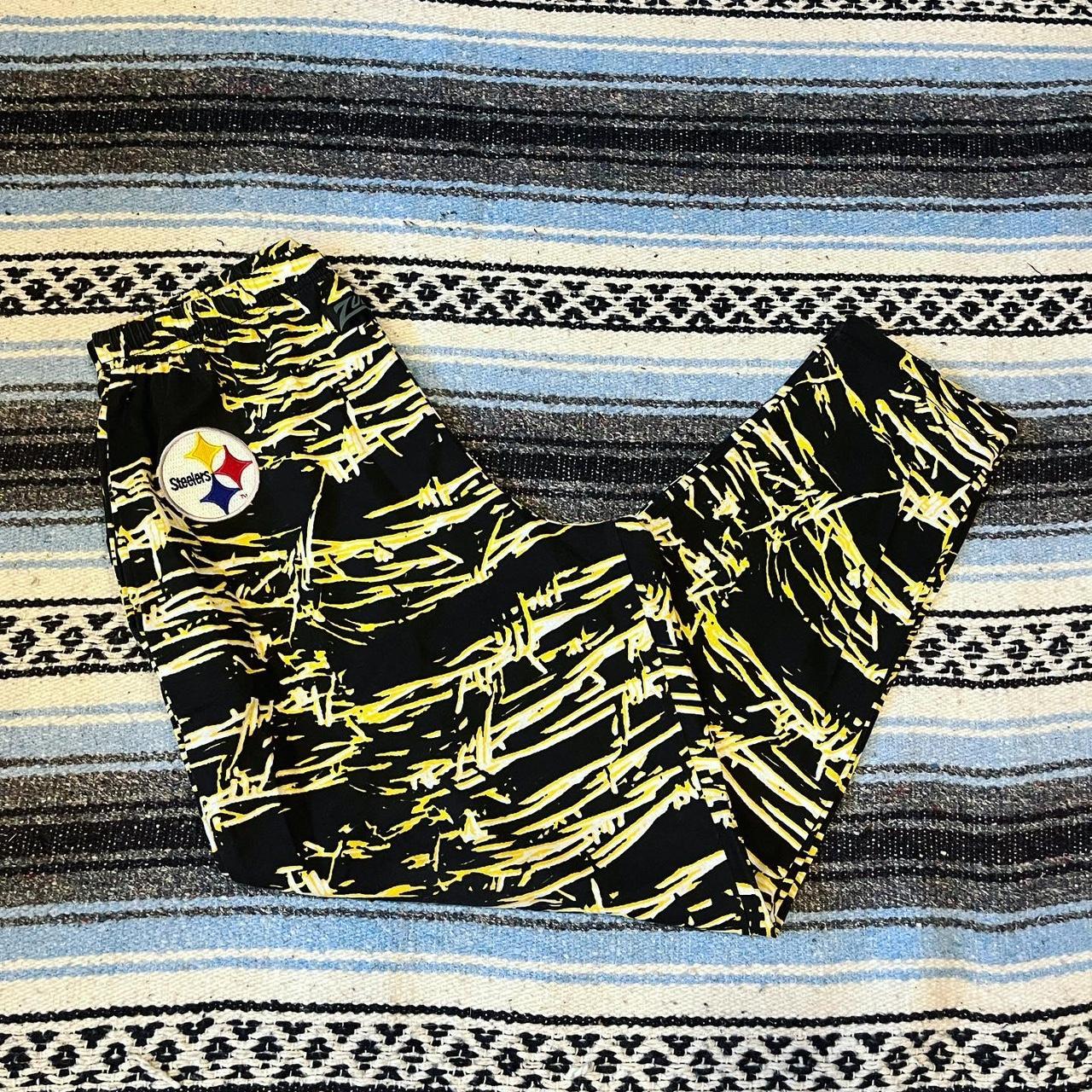 Vintage 90's Pittsburgh Steelers Zubaz Pants Good - Depop