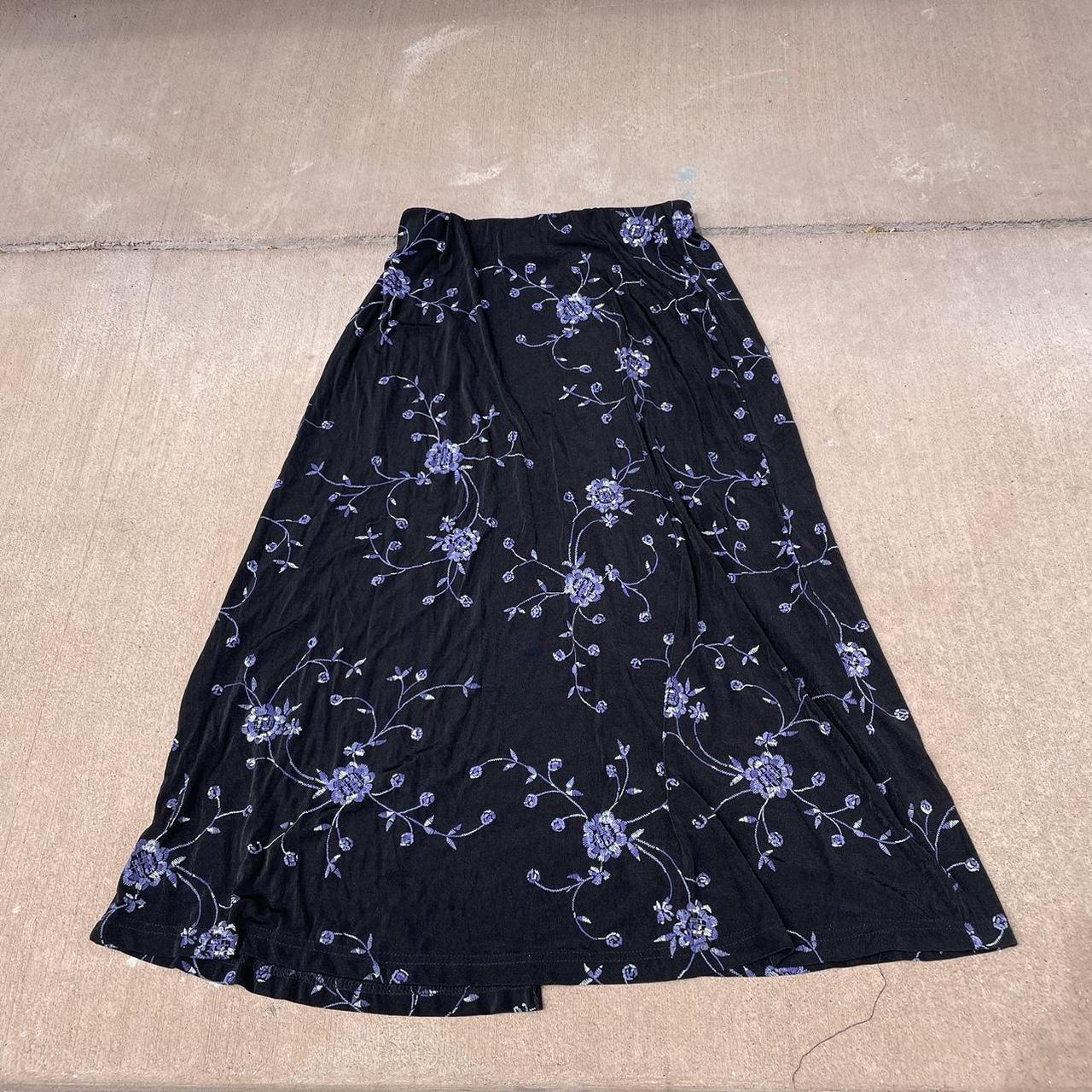 Women's Black and Purple Skirt | Depop