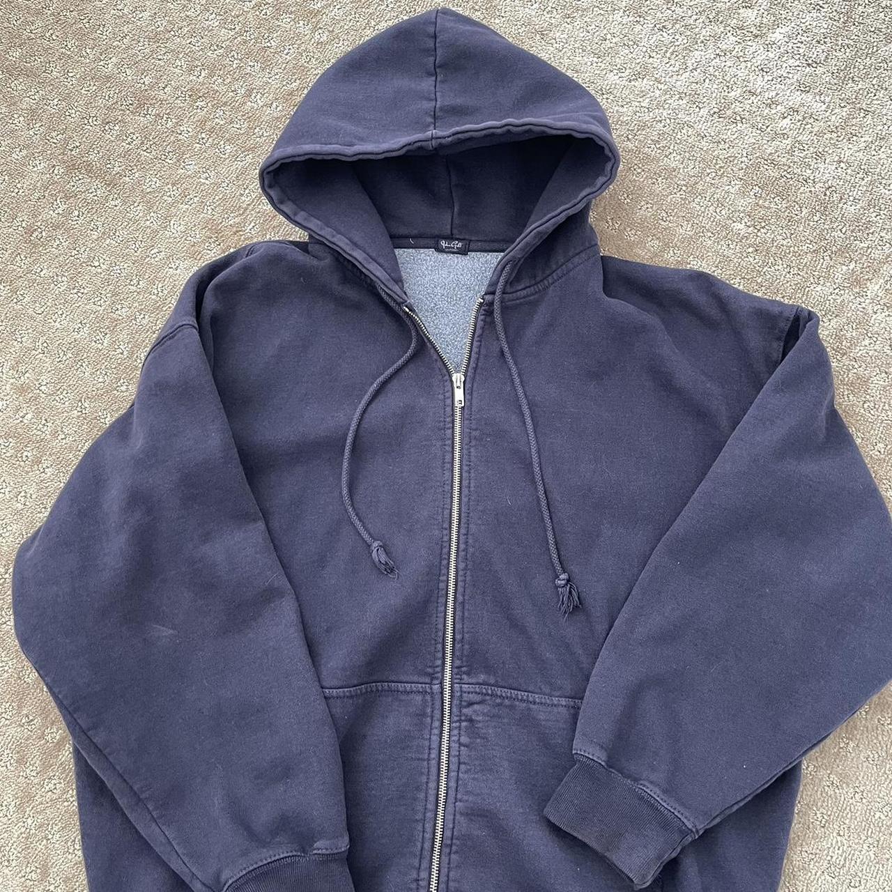 brandy melville navy hoodie used in excellent... Depop