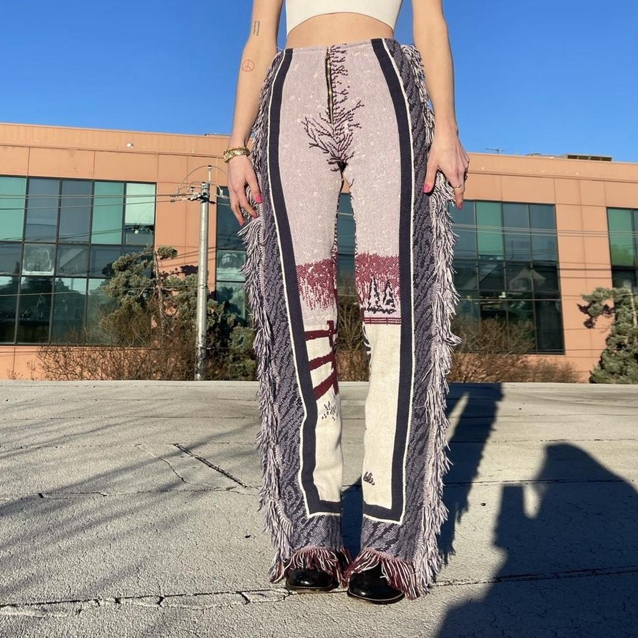 Handmade Blanket Pants! zipper closure for a more... Depop